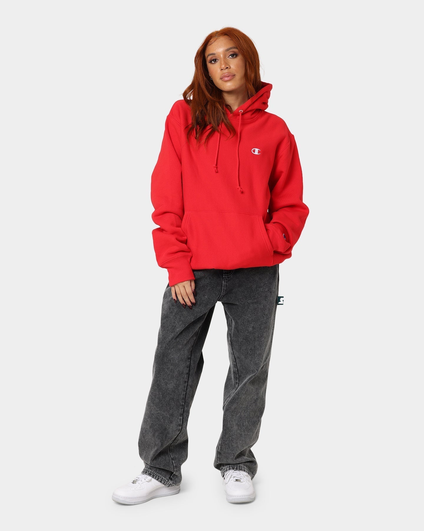 Campion Reverse Weave Hoodie Red