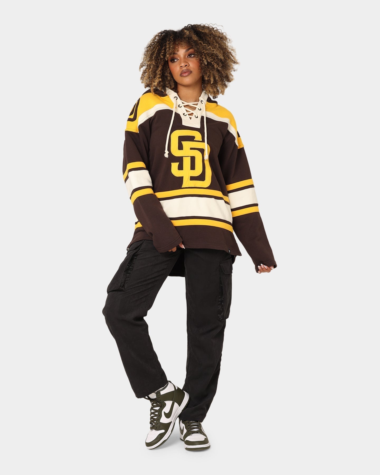 47 Brand San Diego Padres Superior Lacer à sweat à capuche Brown