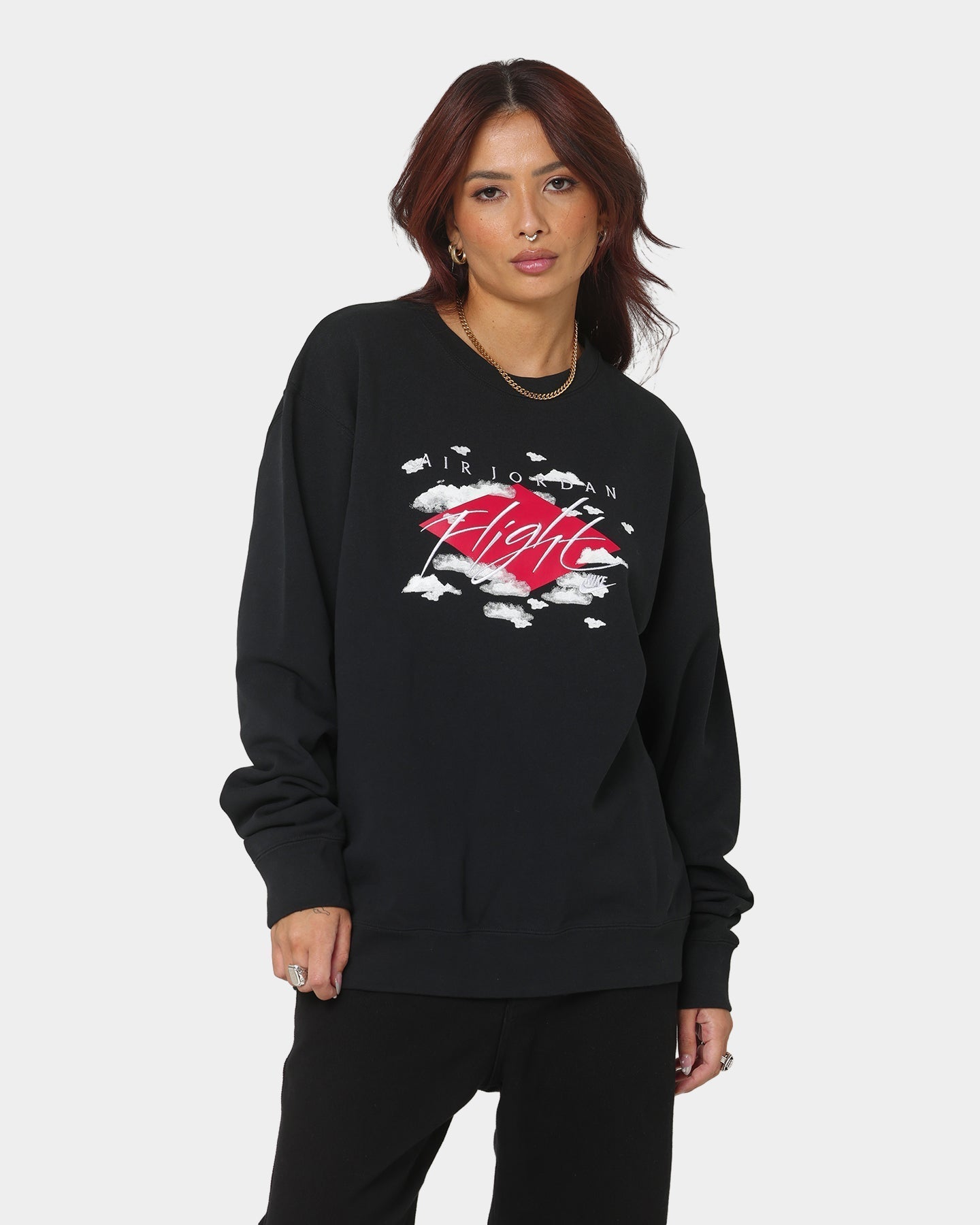 Jordan Statement Essentials Fleece Crew Sweatshirt Schwarz