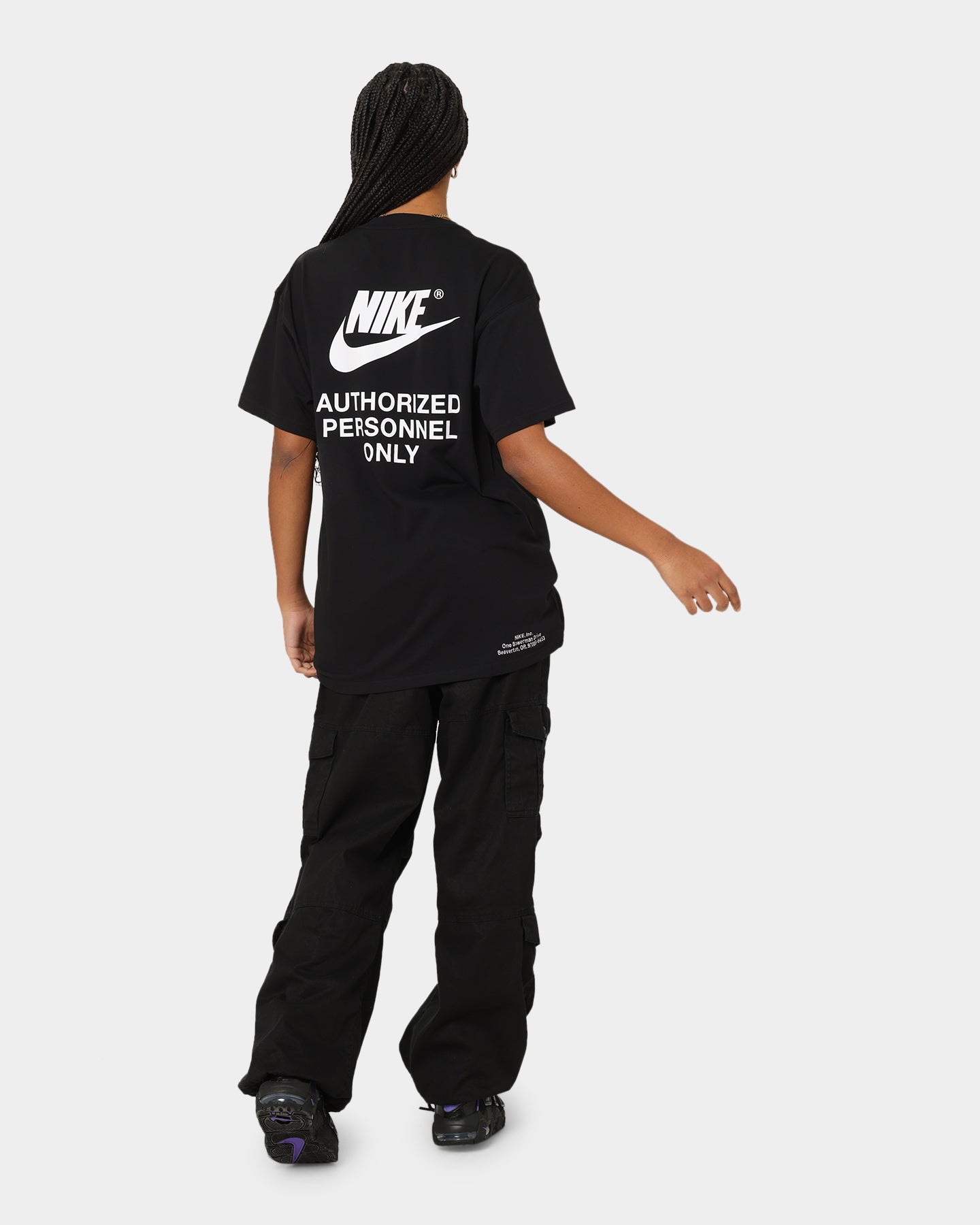 Nike sportkläder auktoriserad personal t-shirt svart