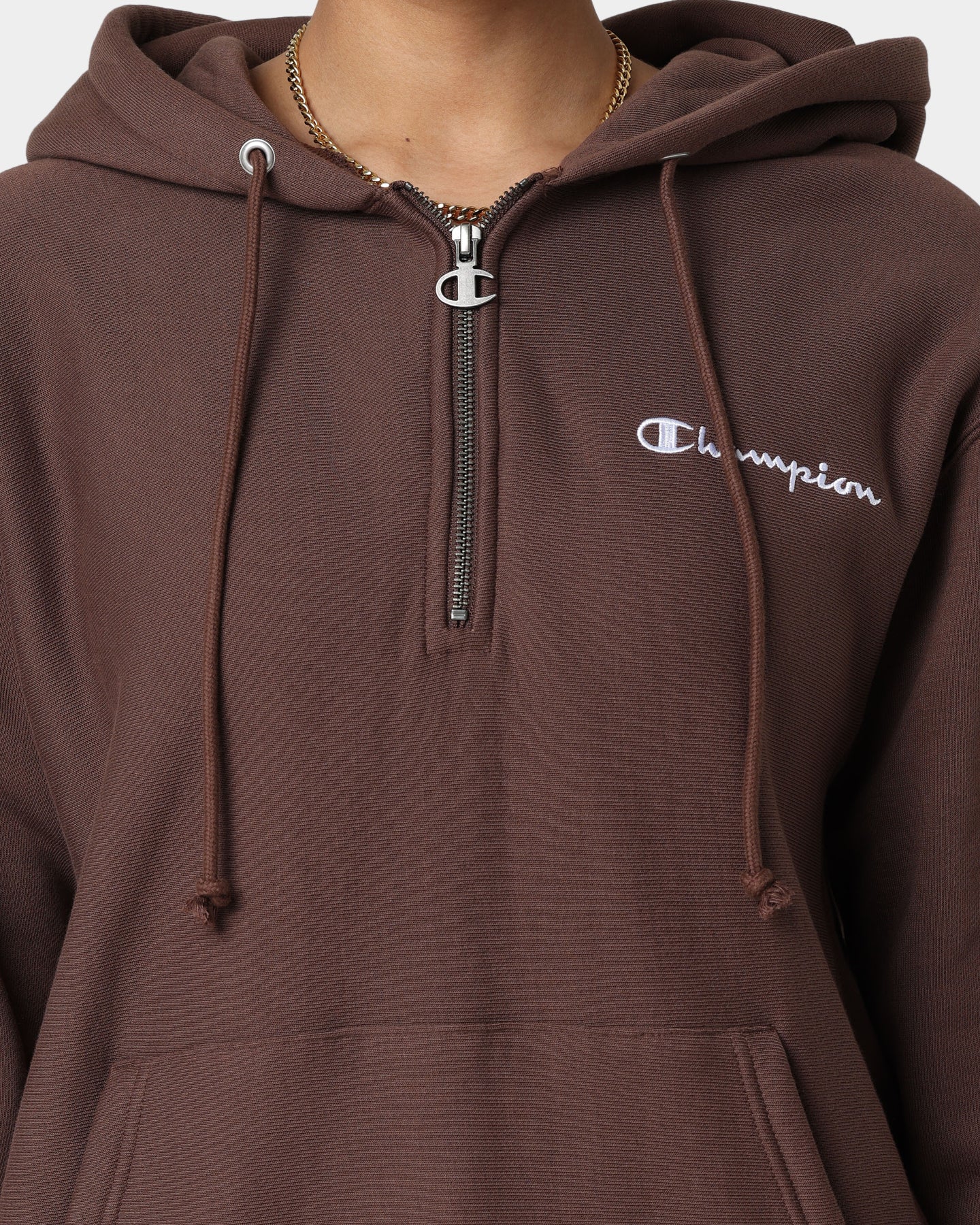 Campion Reverse Weave Quarter Zip Hoodie Coco Loco