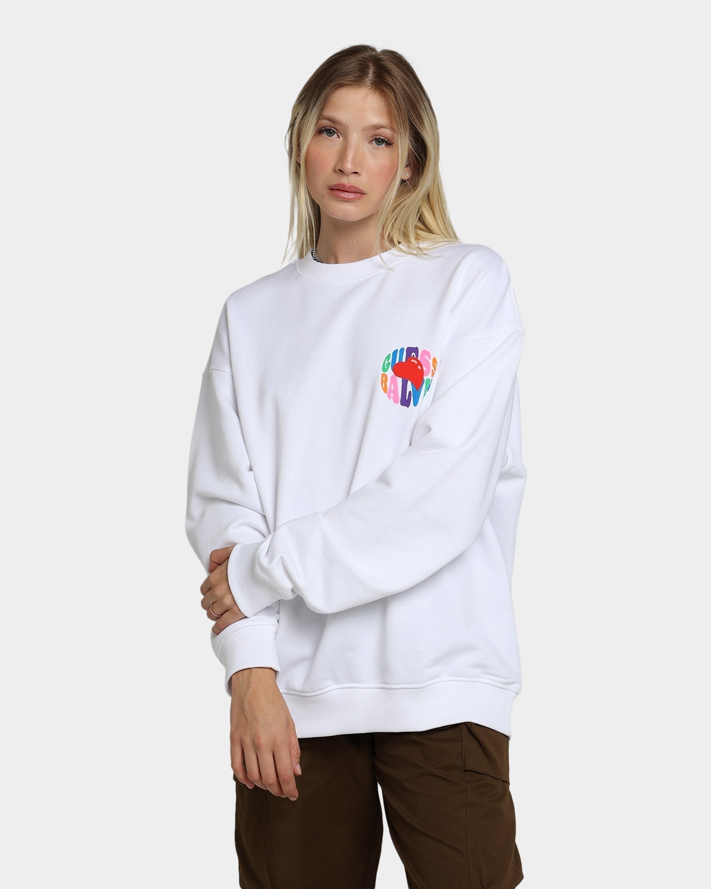 Devine les originaux devinent originaires x j Balvin Amor Sweat Shirt Pure White