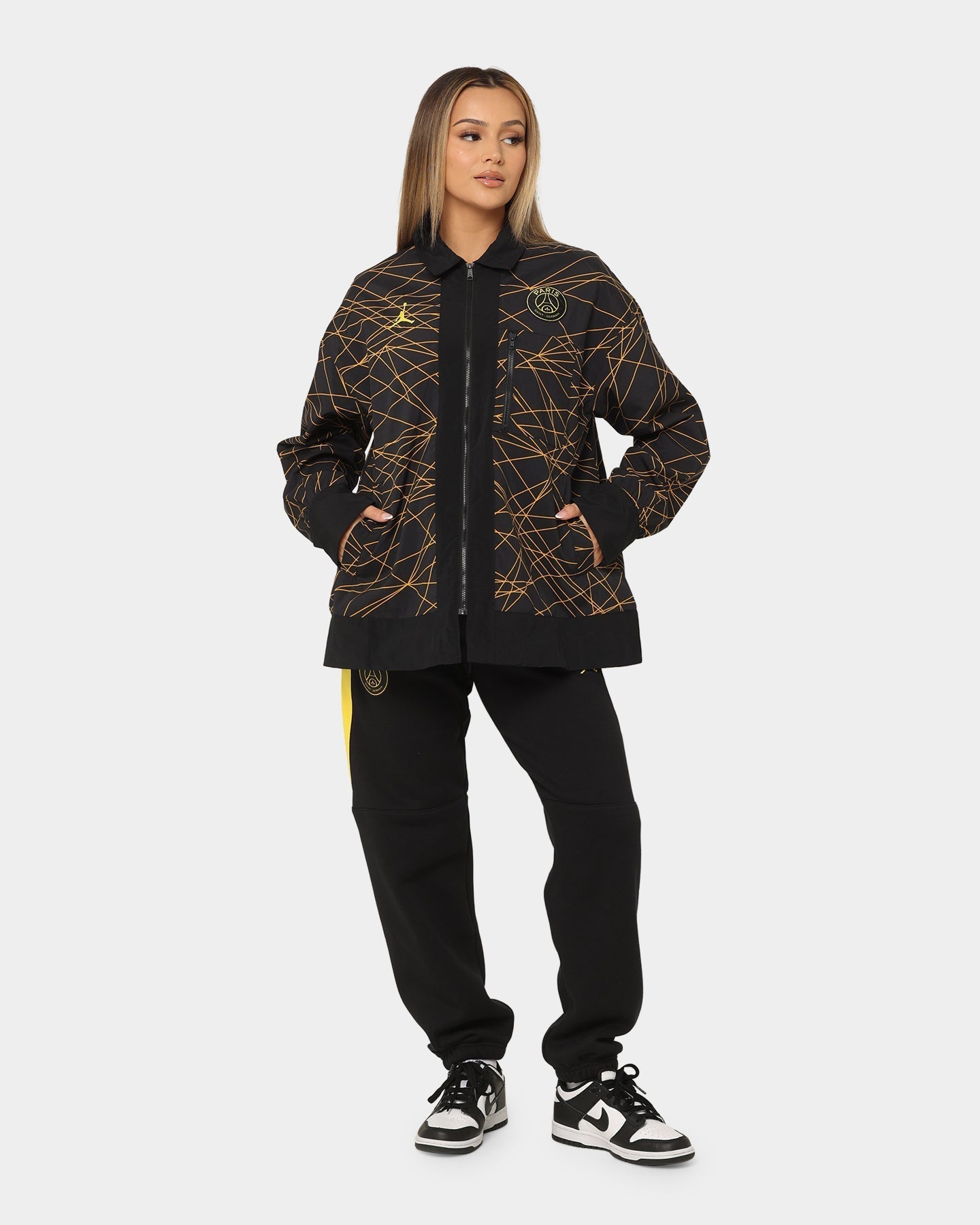 Jordan Women's Jordan x Paris Saint-Germain Anthem Jacket Black/Tour Yellow