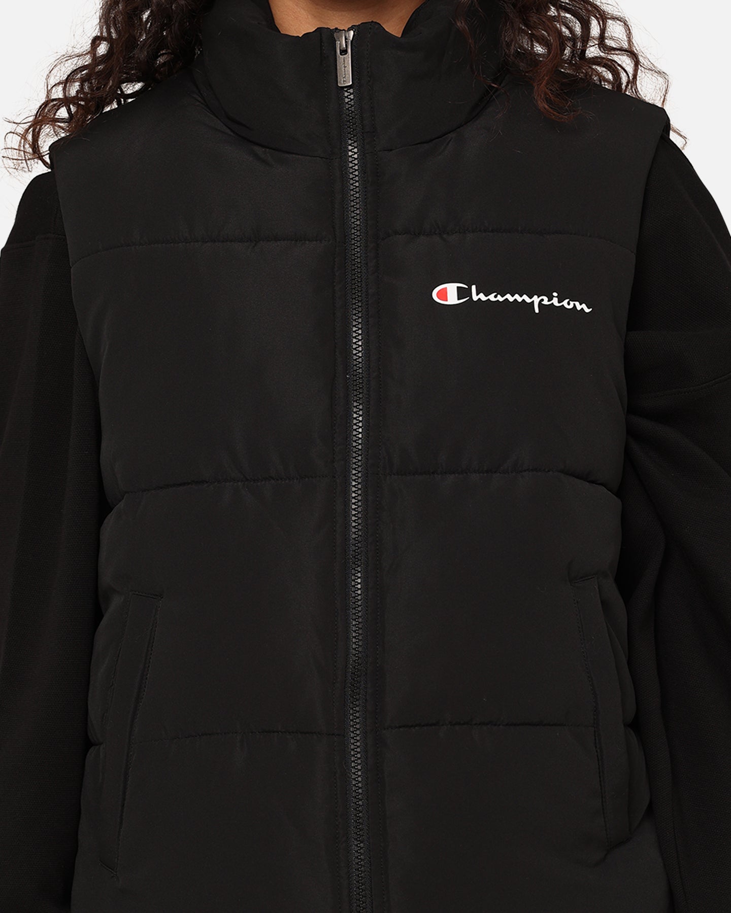 Frau Rochester Puffer Weste schwarz