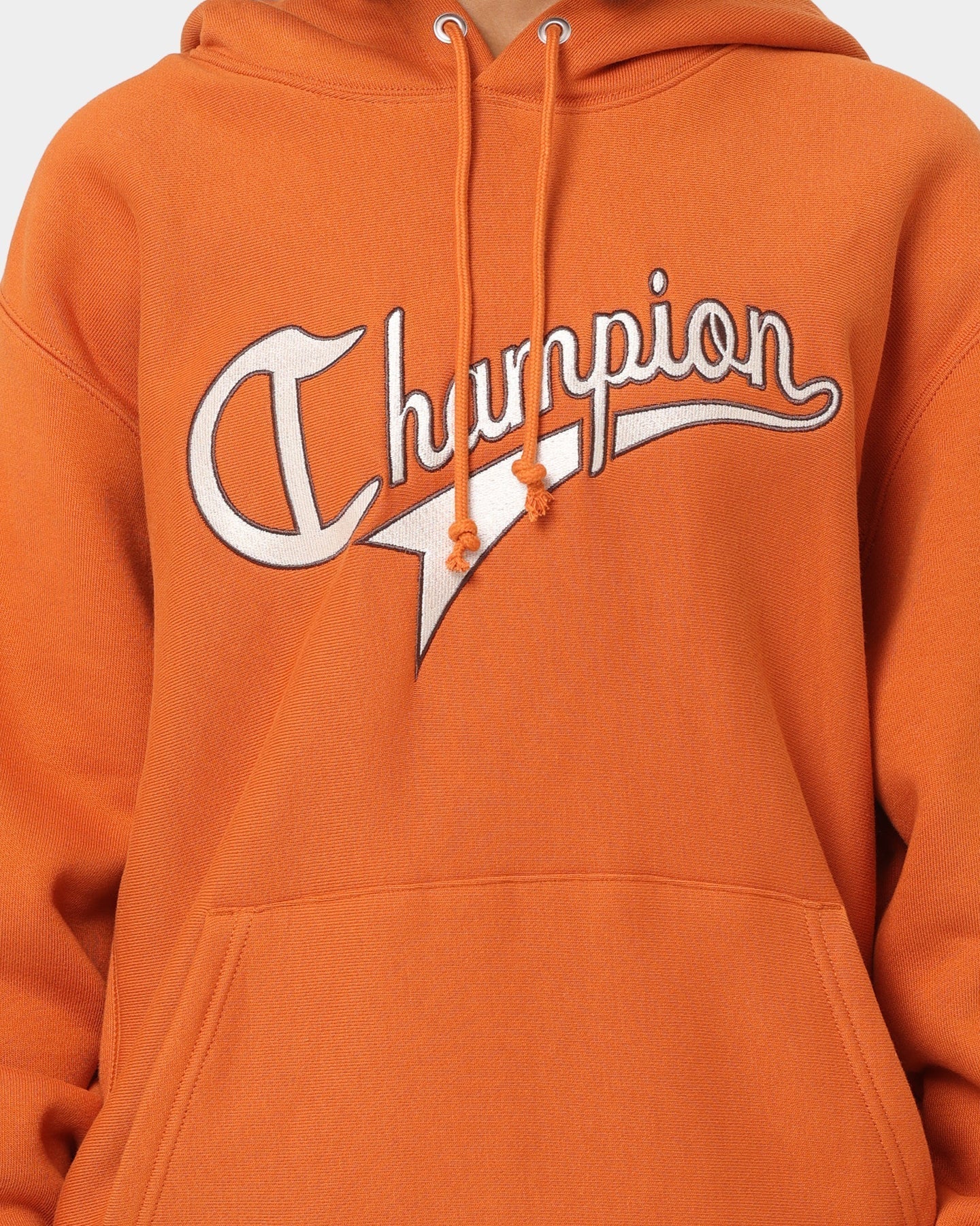 Champion Reverse Weave Cursive Logo Hoodie Zimt Dunst