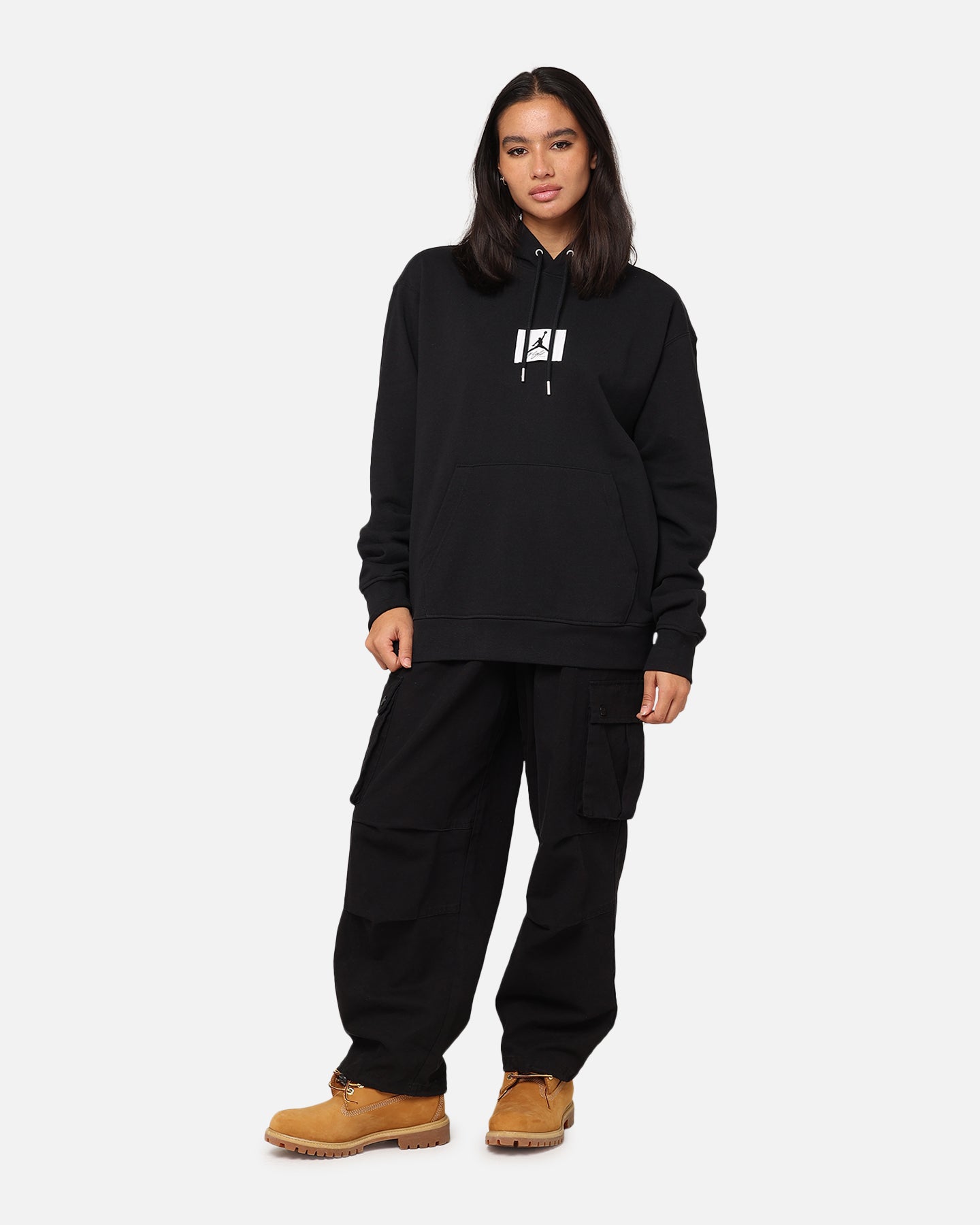 Jordan Essentials -erklæring Fleece Pullover Hoodie Black/Sail