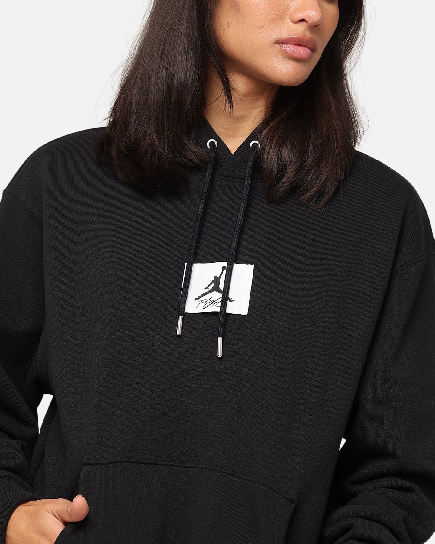 Jordan Essentials -erklæring Fleece Pullover Hoodie Black/Sail