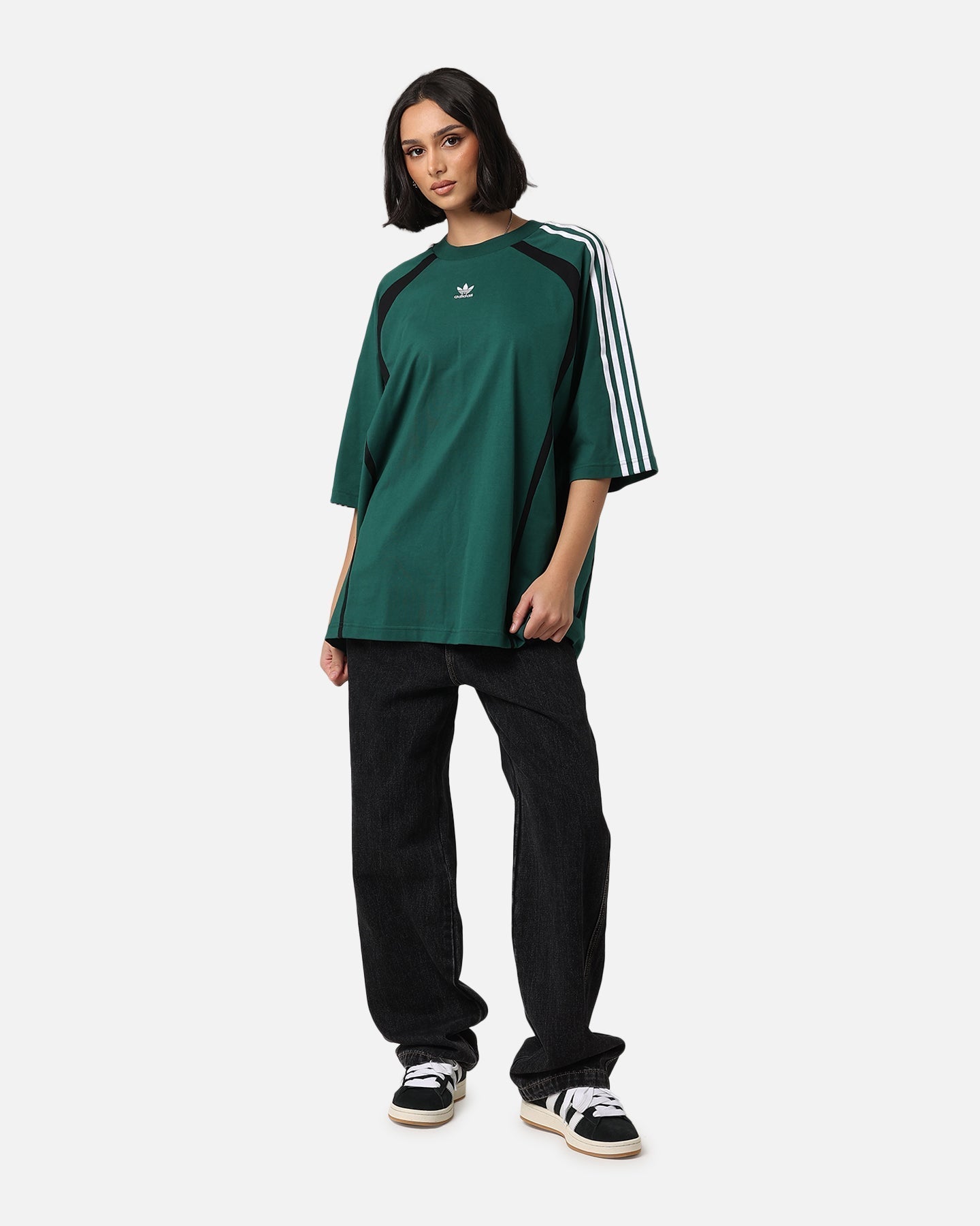 Tricou supradimensionat Adidas Green Colegiat