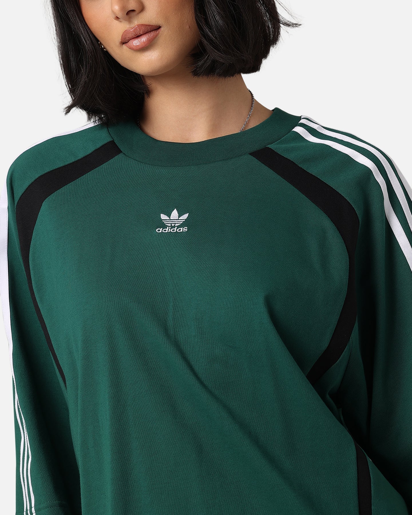 Adidas T-shirt surdimensionné collégial vert