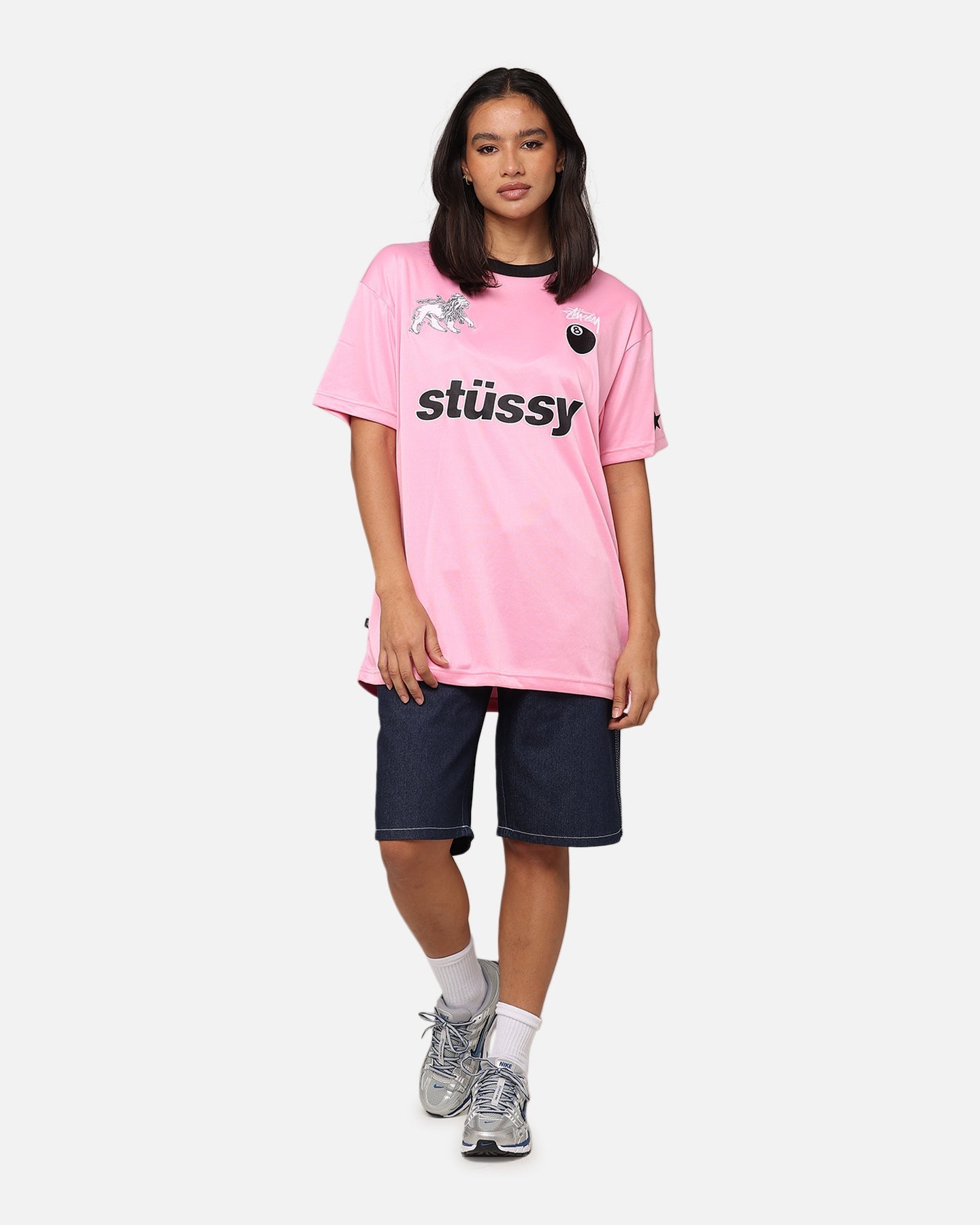 Stussy futbalové tričko ružové