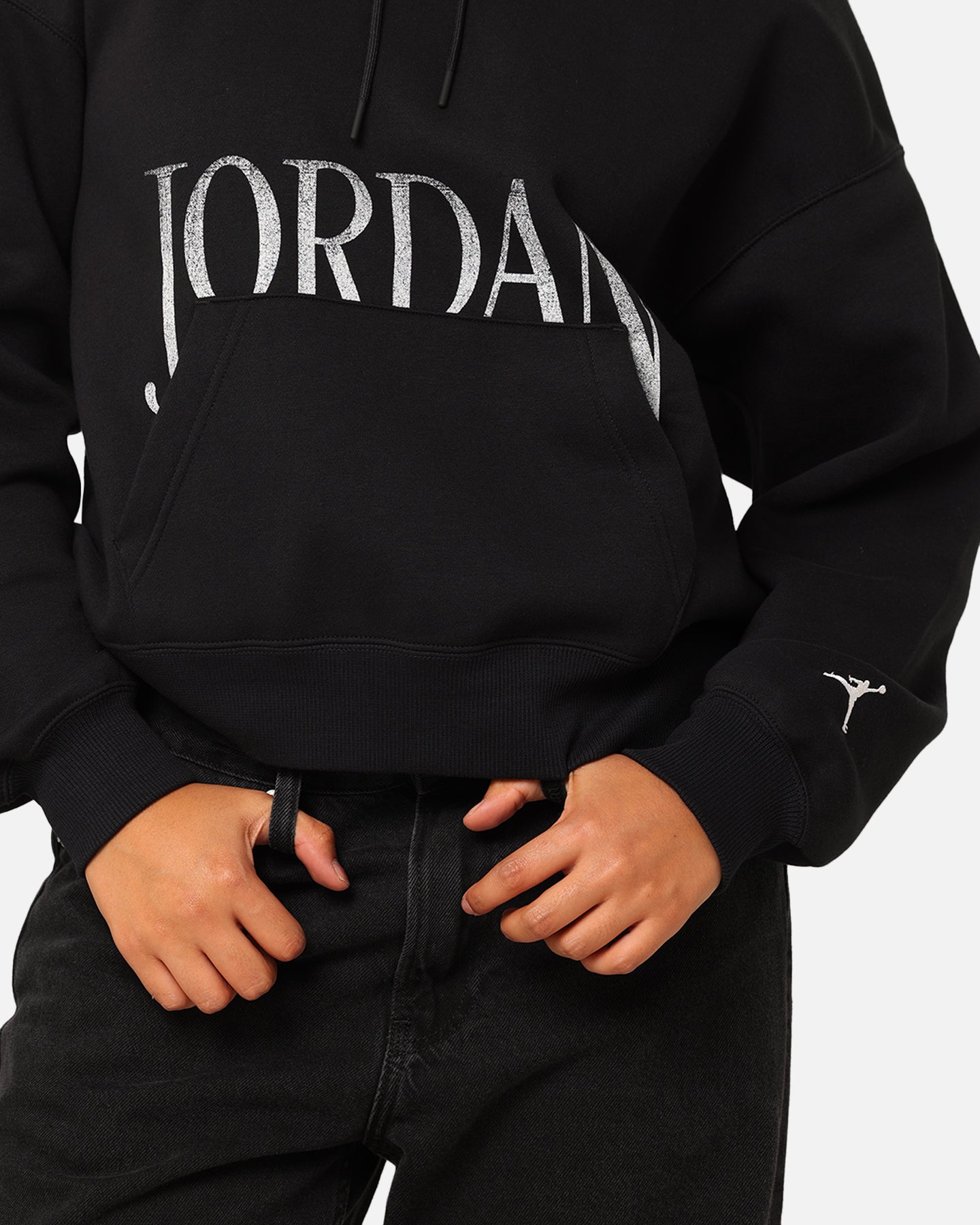 Jordan Women's Brooklyn Fleece Pullover Hoodie Black/Sail