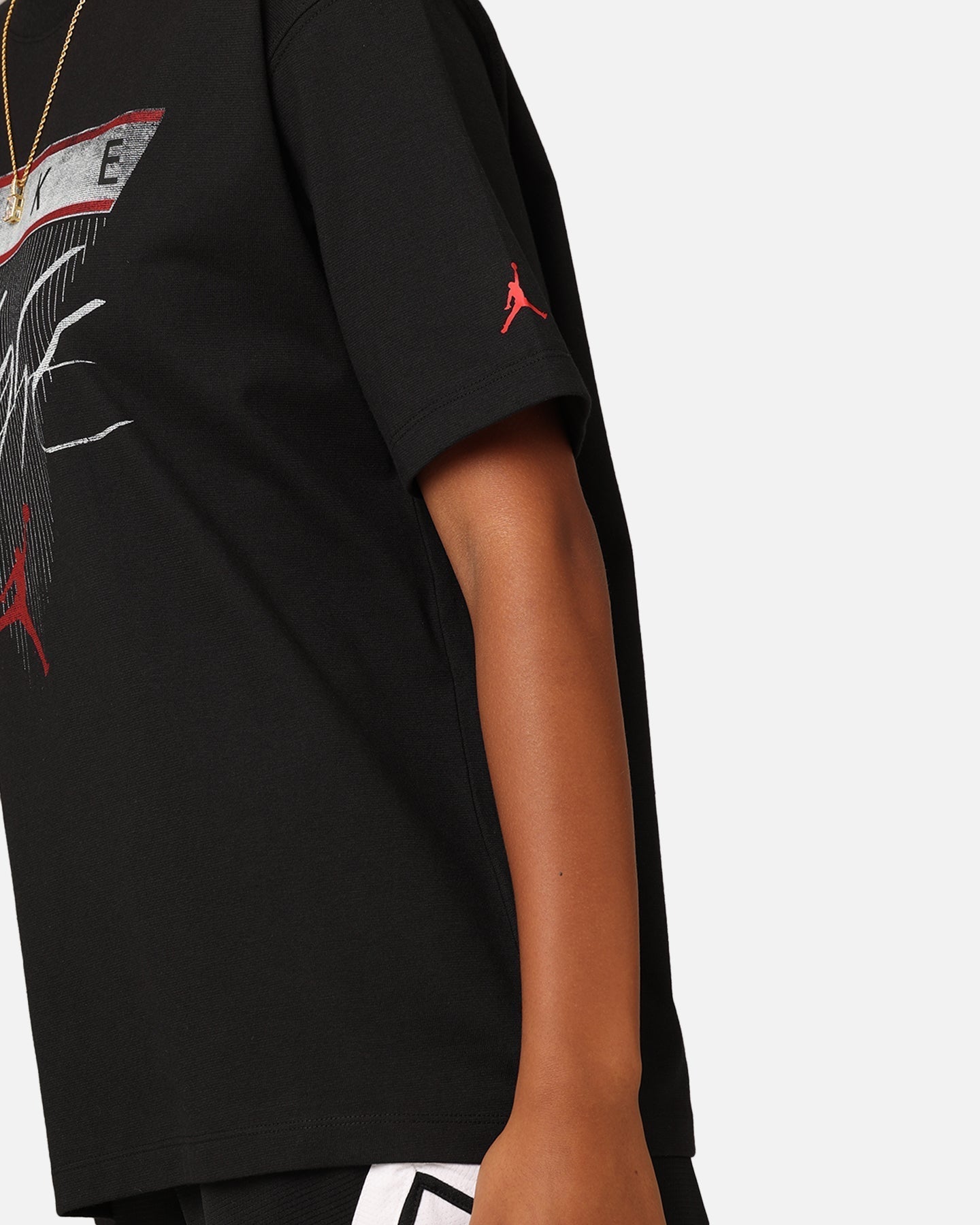 T-shirt grafico di Flight Heritage Jordan Black/Gym Red