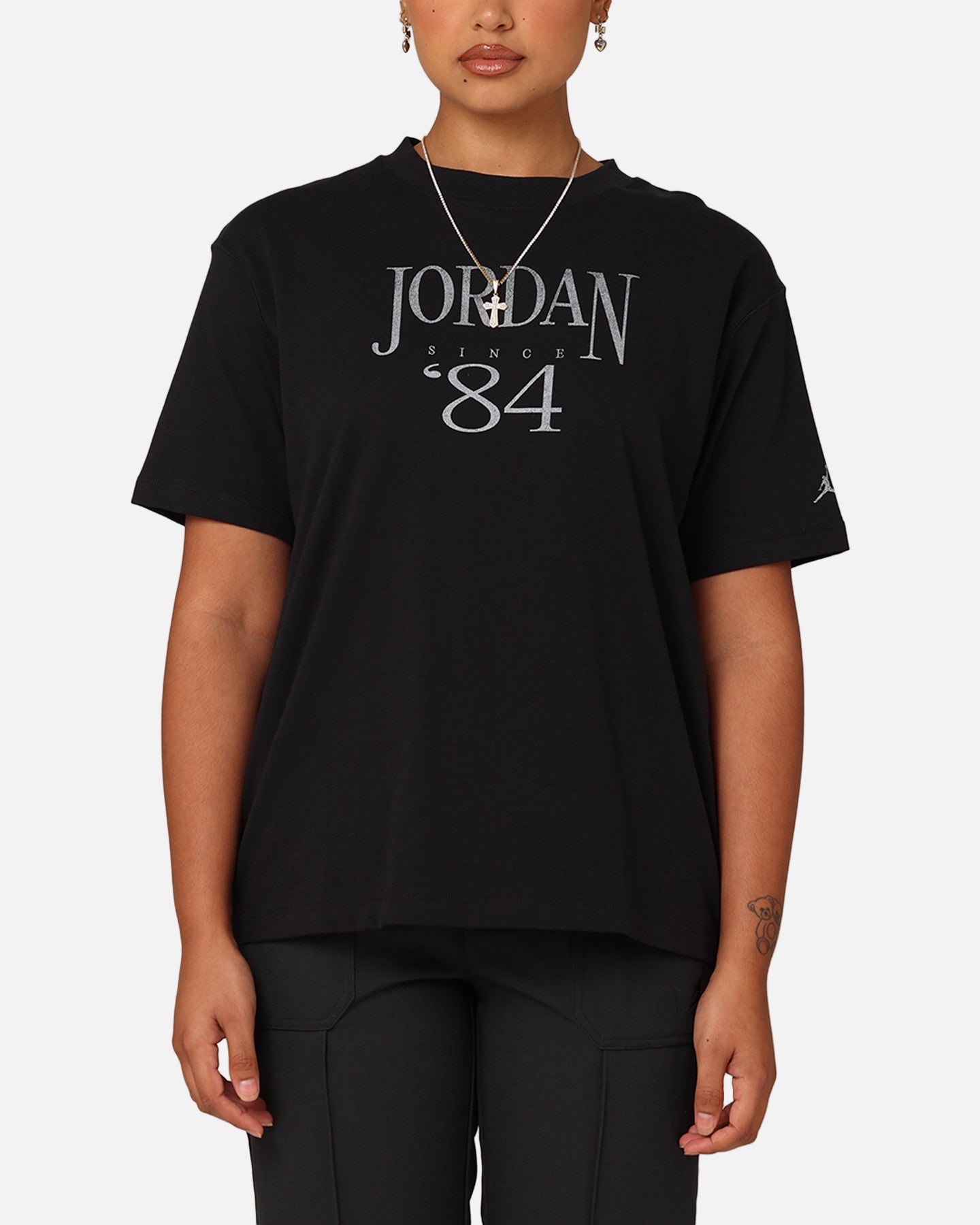 Jordan Women's Heritage grafisch T-shirt zwart/zeil