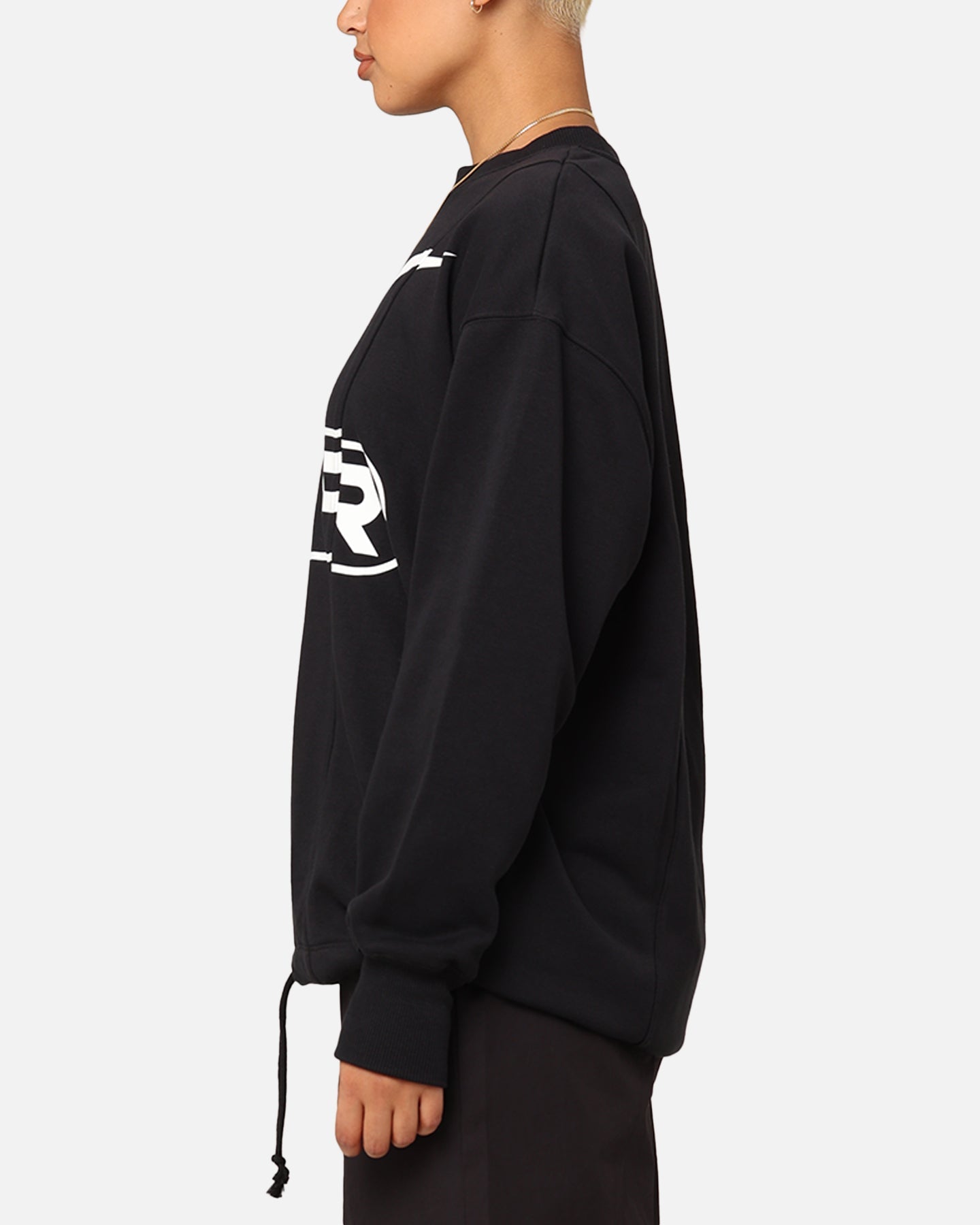 Nike Sportswear voor dameslucht overovergestelde fleece Crewneck Black/White