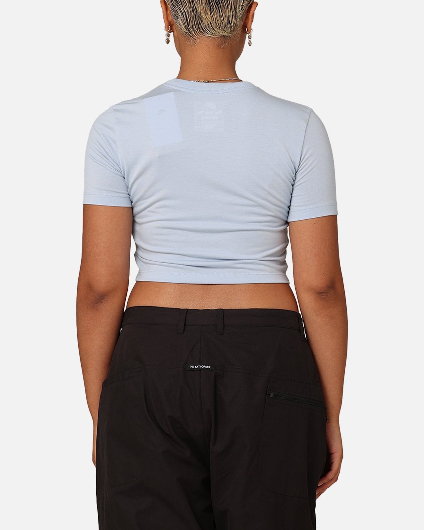 Nike Damen Sportswear Essential Slim Cropped T-Shirt Light Waffenkammer Blau