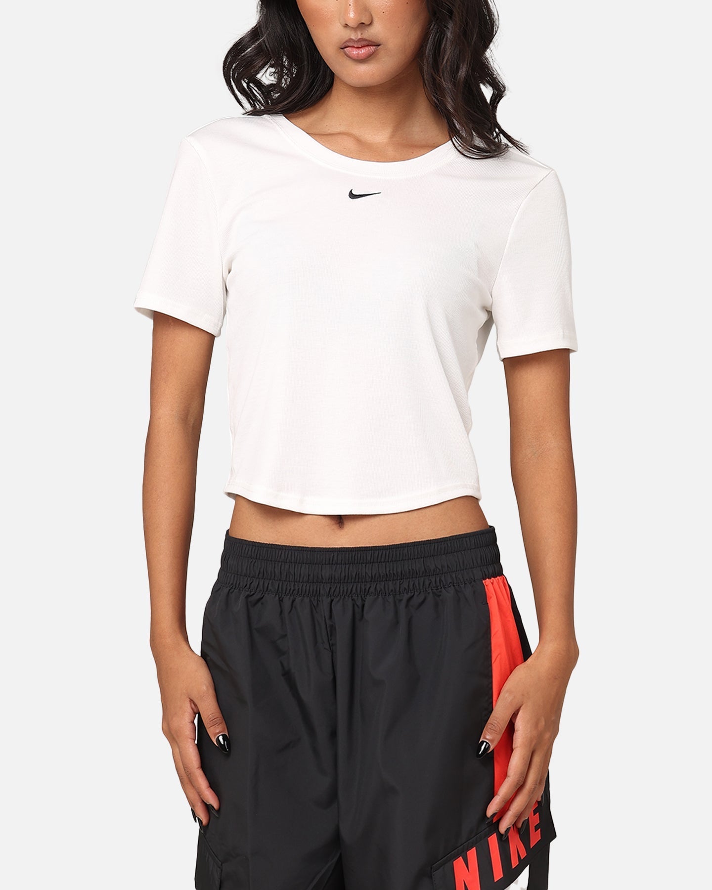 Nike Damen Sportswear Chill Strick T-Shirt Segel/Schwarz