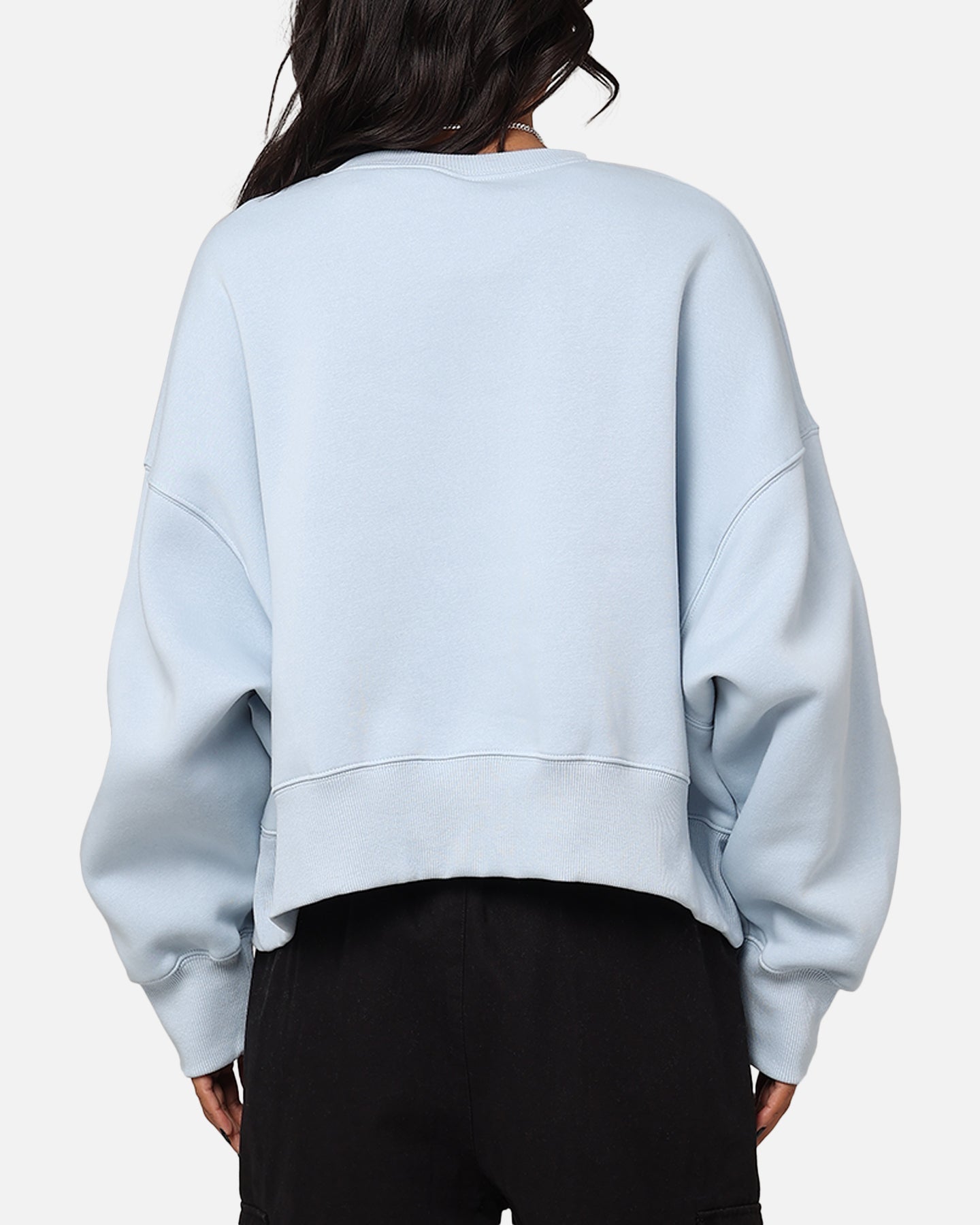 Nike dames sportkleding pheonix fleece oversized Crewneck Armory Blue/Sail