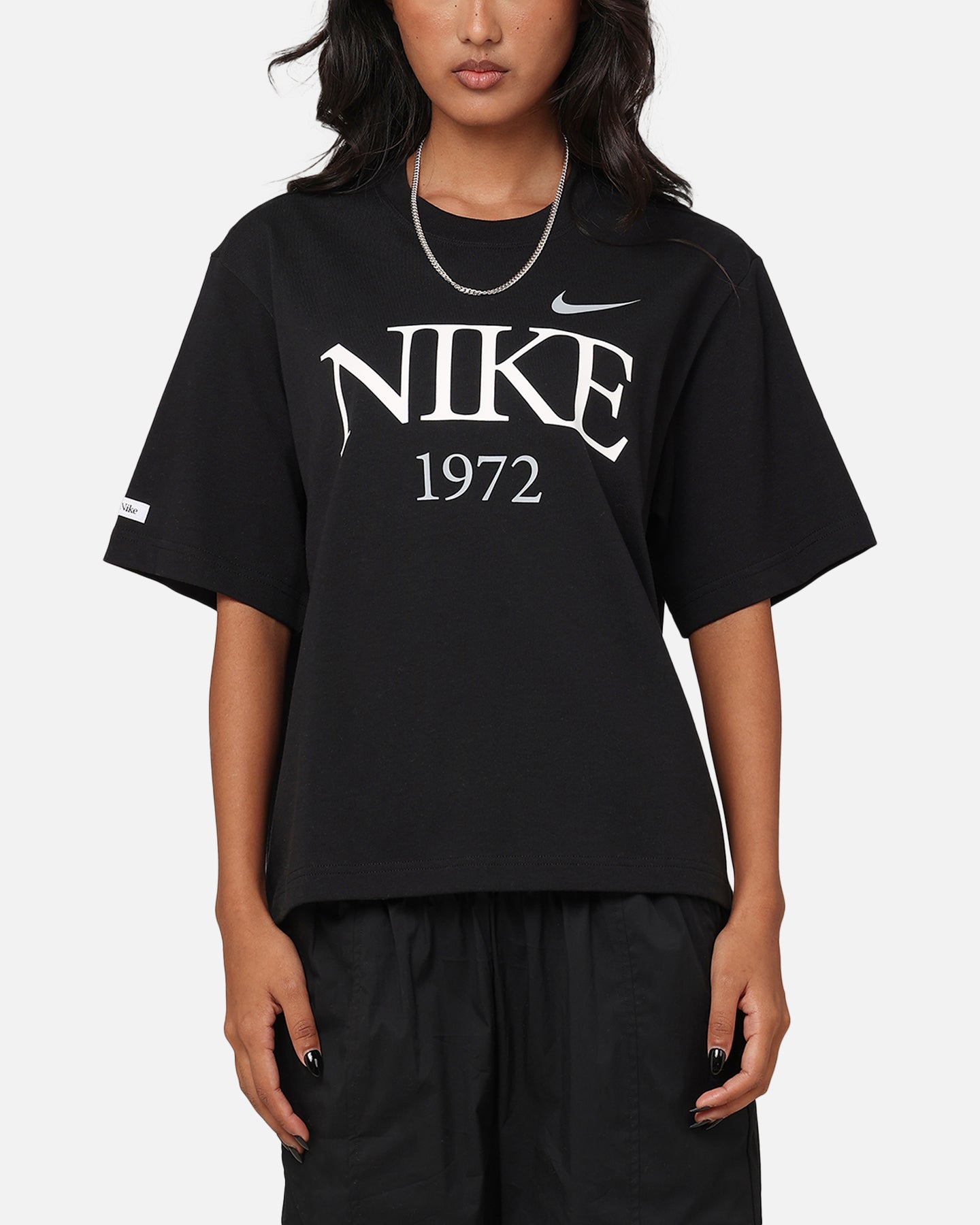 Nike dames sportkleding klassiek boxy t-shirt zwart