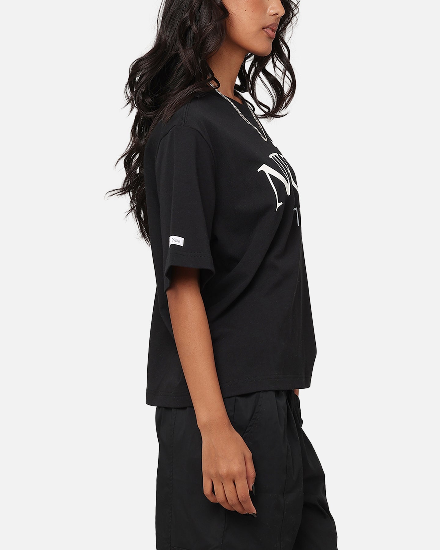 Nike dames sportkleding klassiek boxy t-shirt zwart