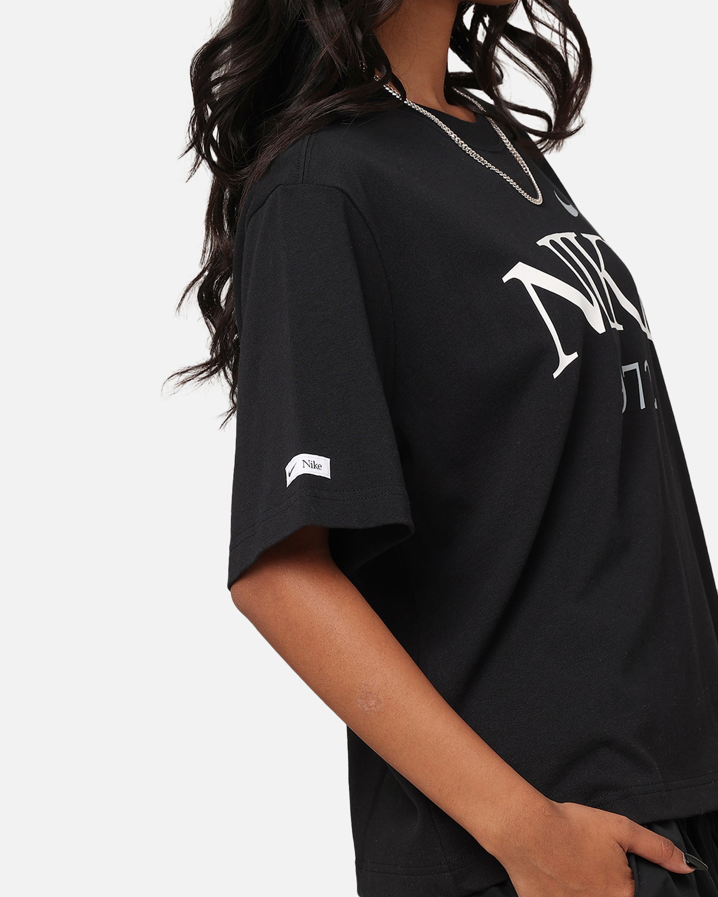 Nike dames sportkleding klassiek boxy t-shirt zwart