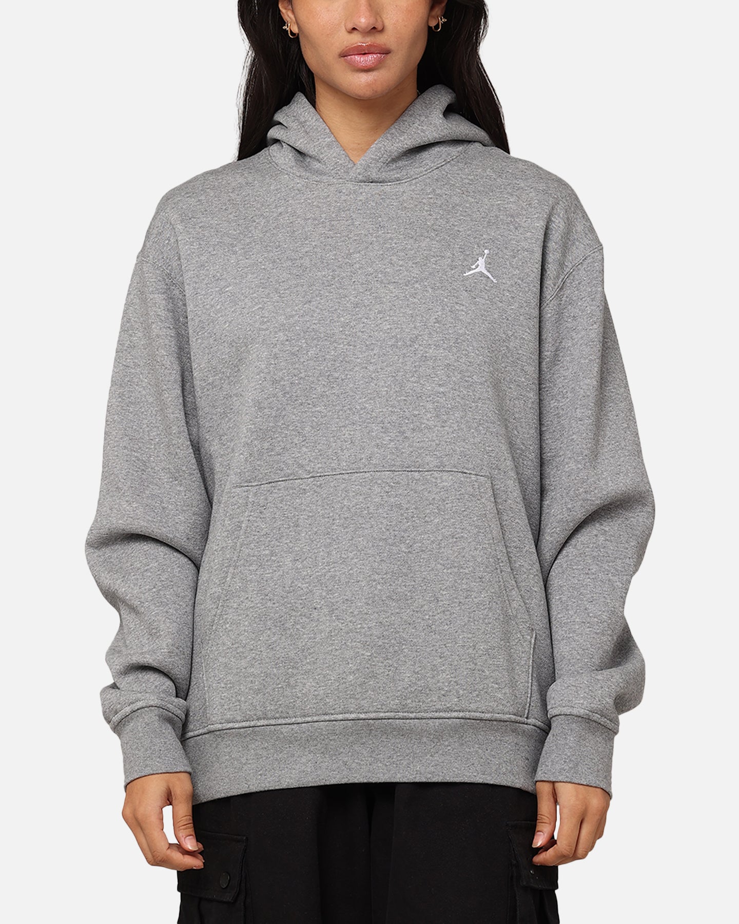 Jordan Brooklyn Fleece Stampato Pullover Hoodie Carbon Heather