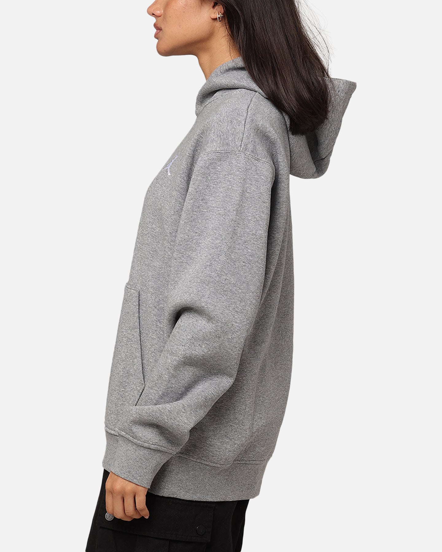 Jordan Brooklyn Fleece trykt pullover -hættetrøje Carbon Heather