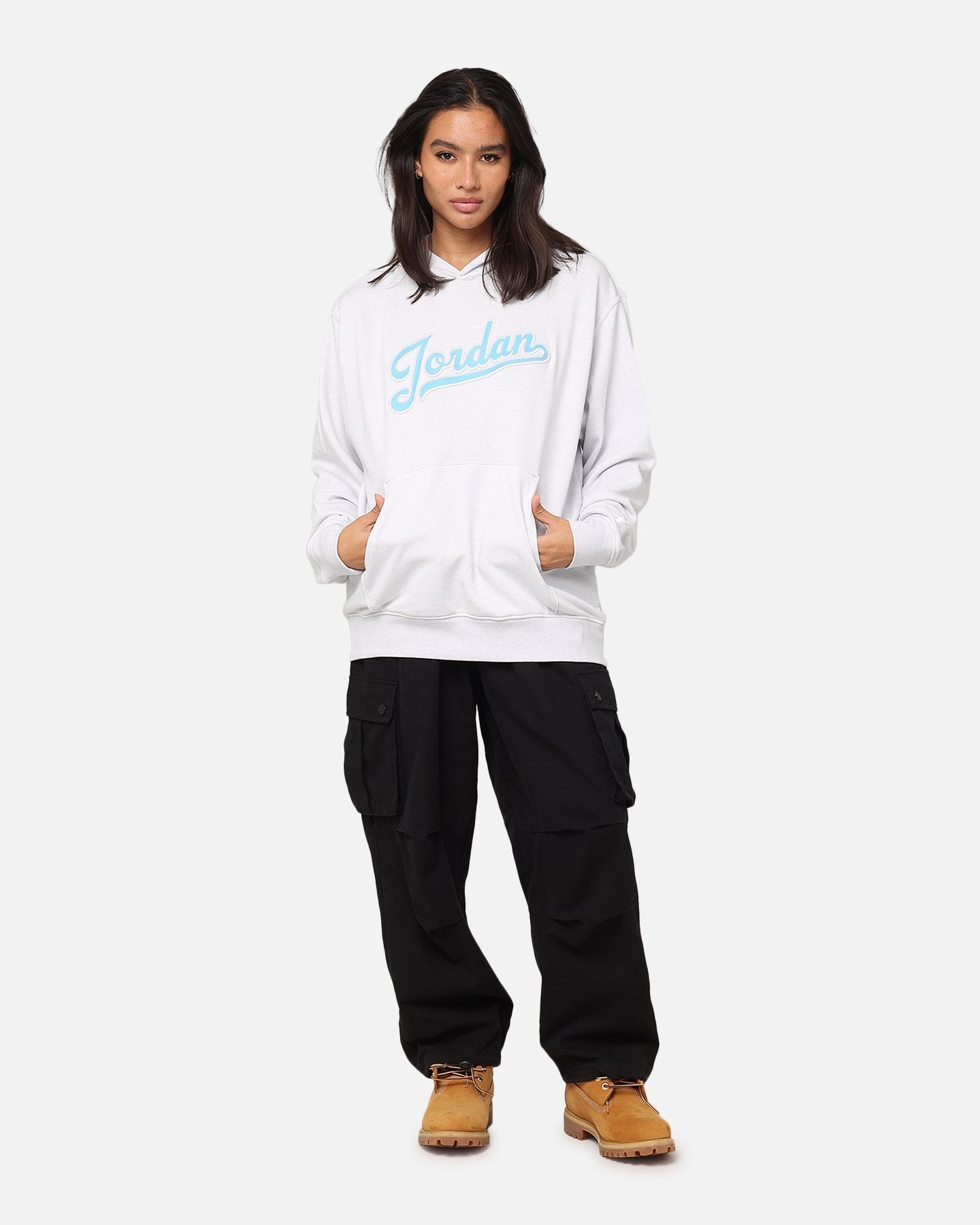 Jordan Fluch MVP Fleece Pulllover Hoodie Pure Platin