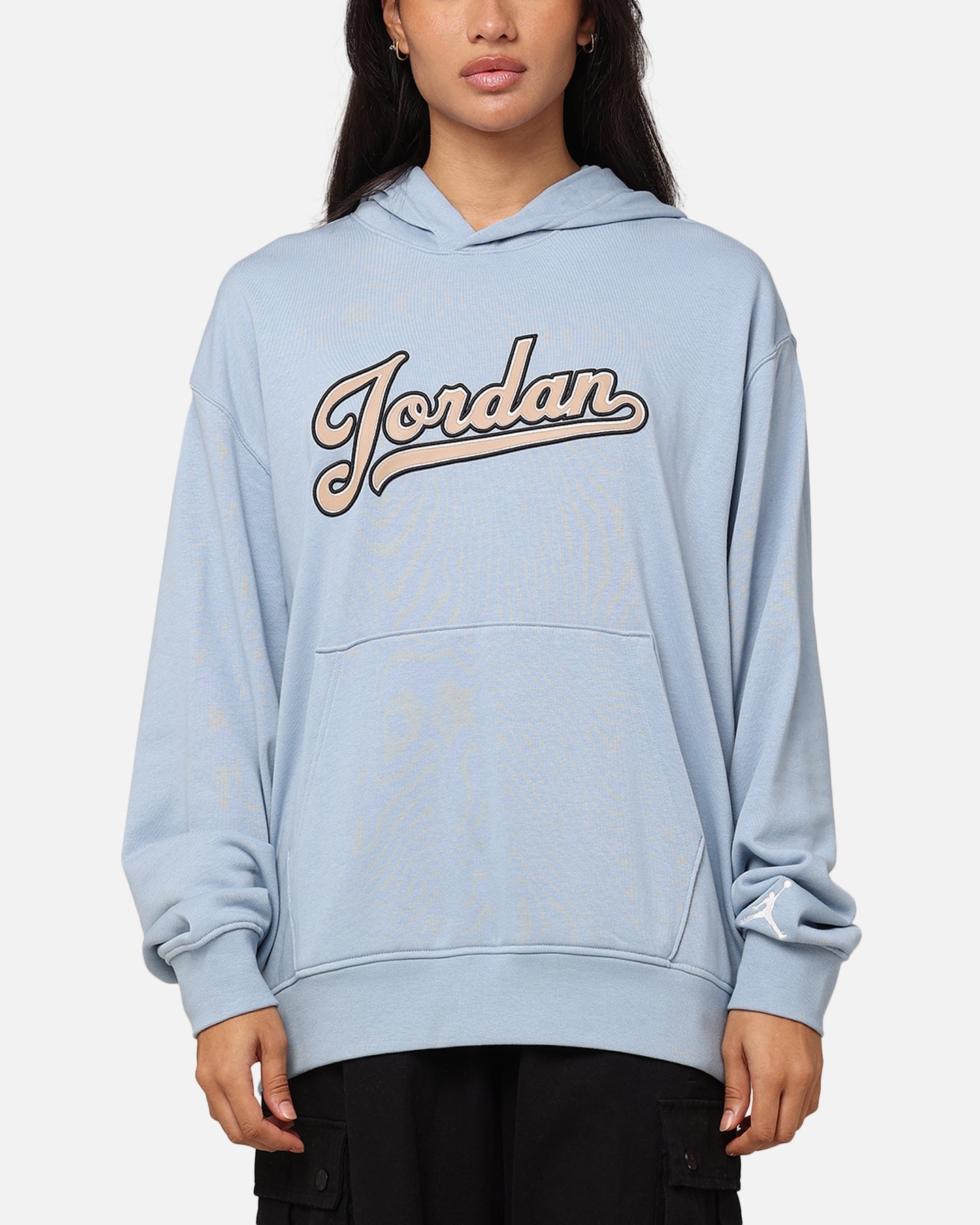 Jordan Flight MVP Fleece Pullover Hoodie Blue Gray