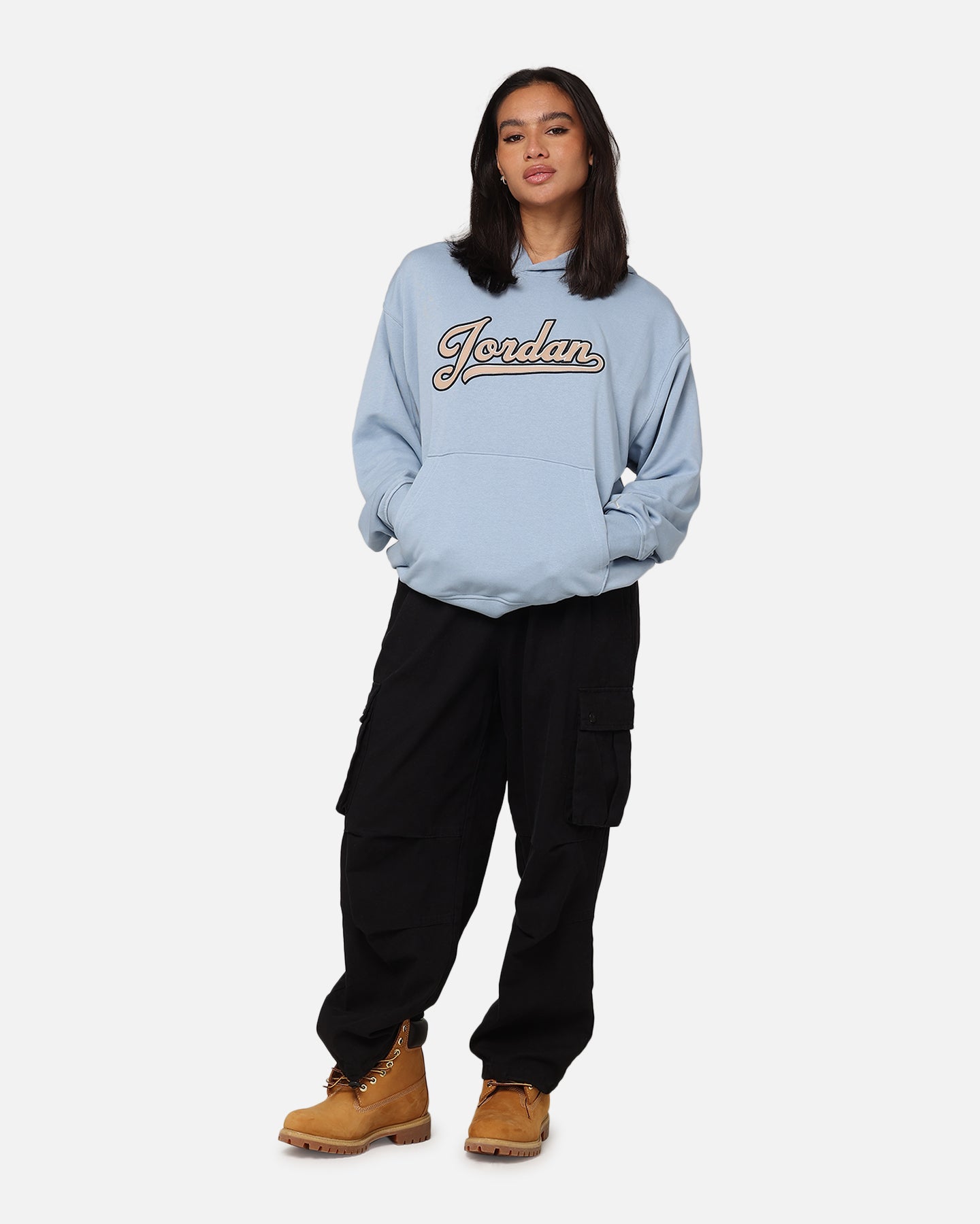 Jordan Flight MVP Fleece Pullover Hoodie Blue Grey