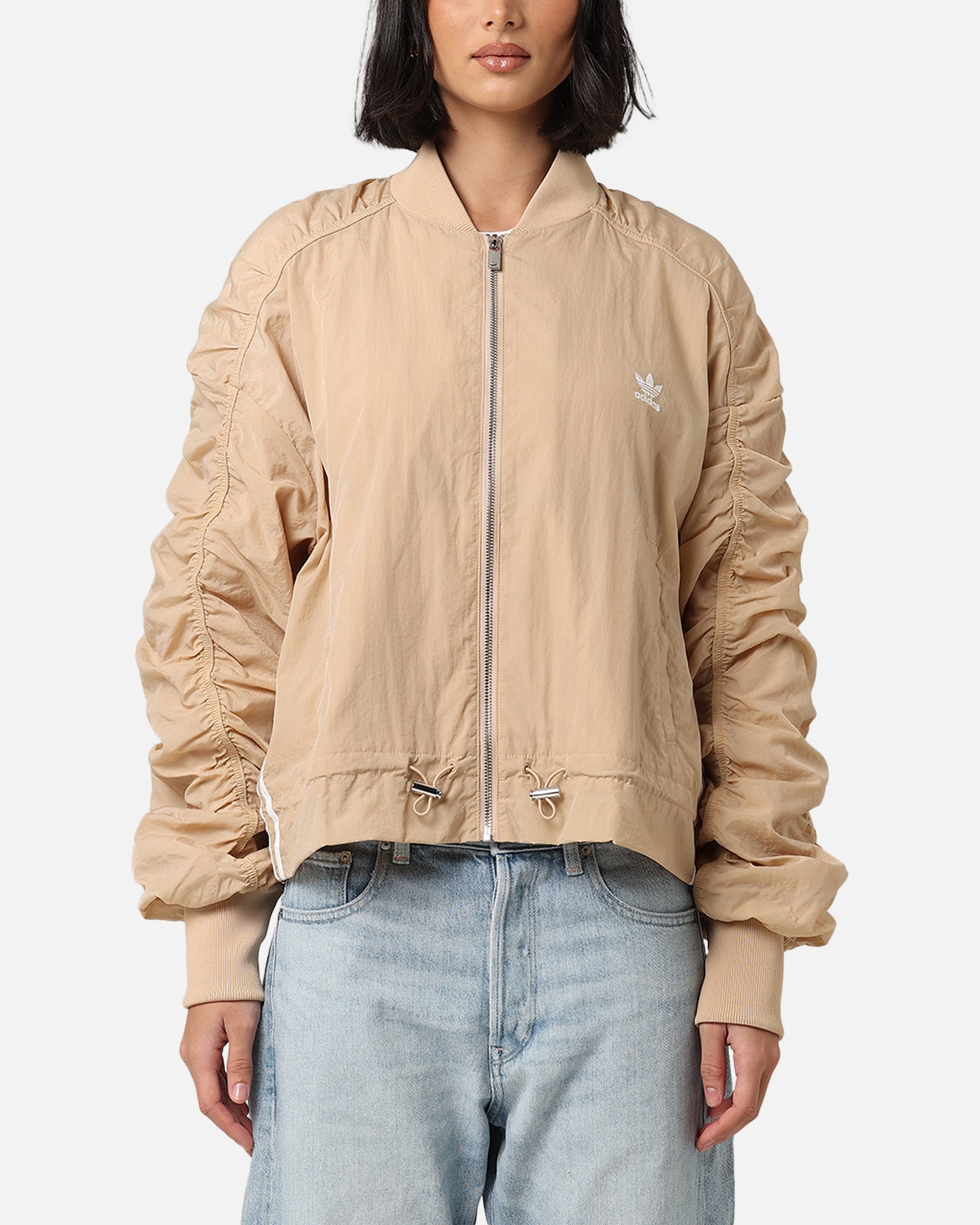 Giacca da bomber leggera delle donne adidas beige