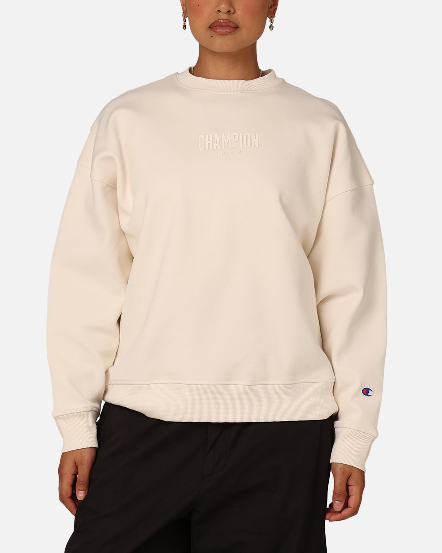 Champion Women's Rochester Base Crewneck White Ferrari