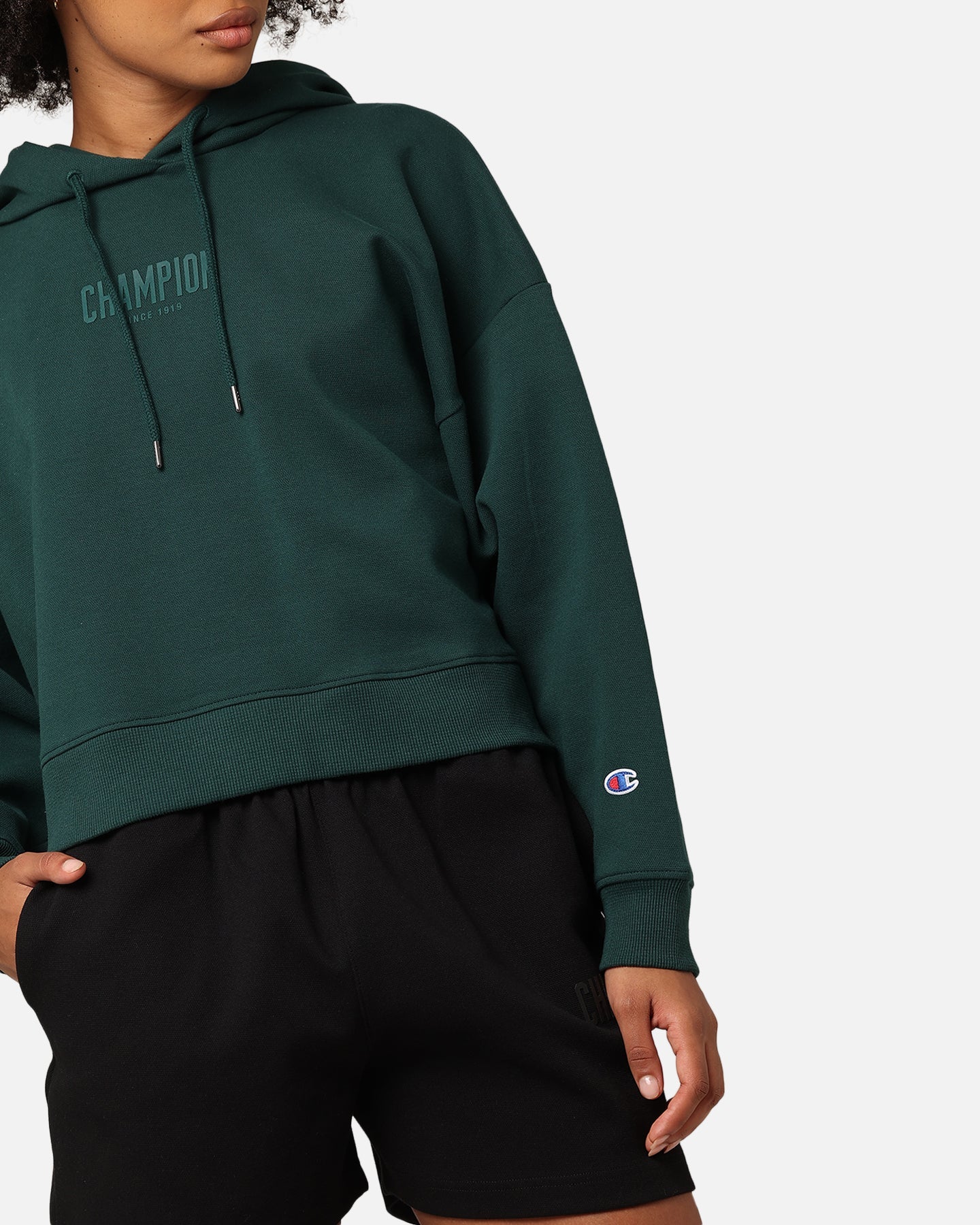 Champion Women's Rochester Base Hoodie Cotton Forest Green