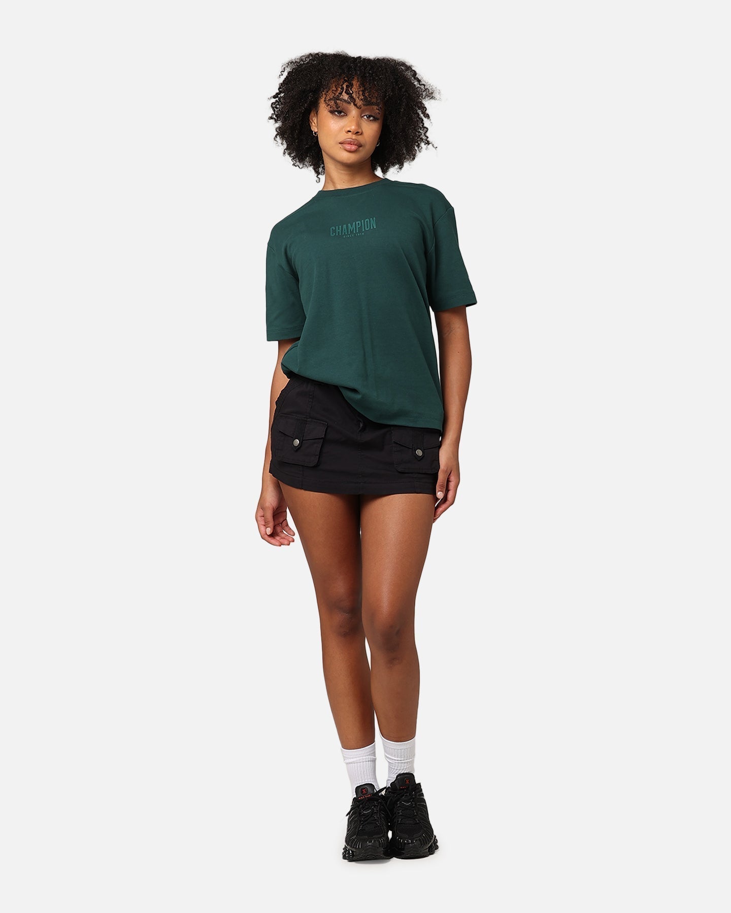 Campione femminile di Rochester Base T-shirt Cotton Forest Green