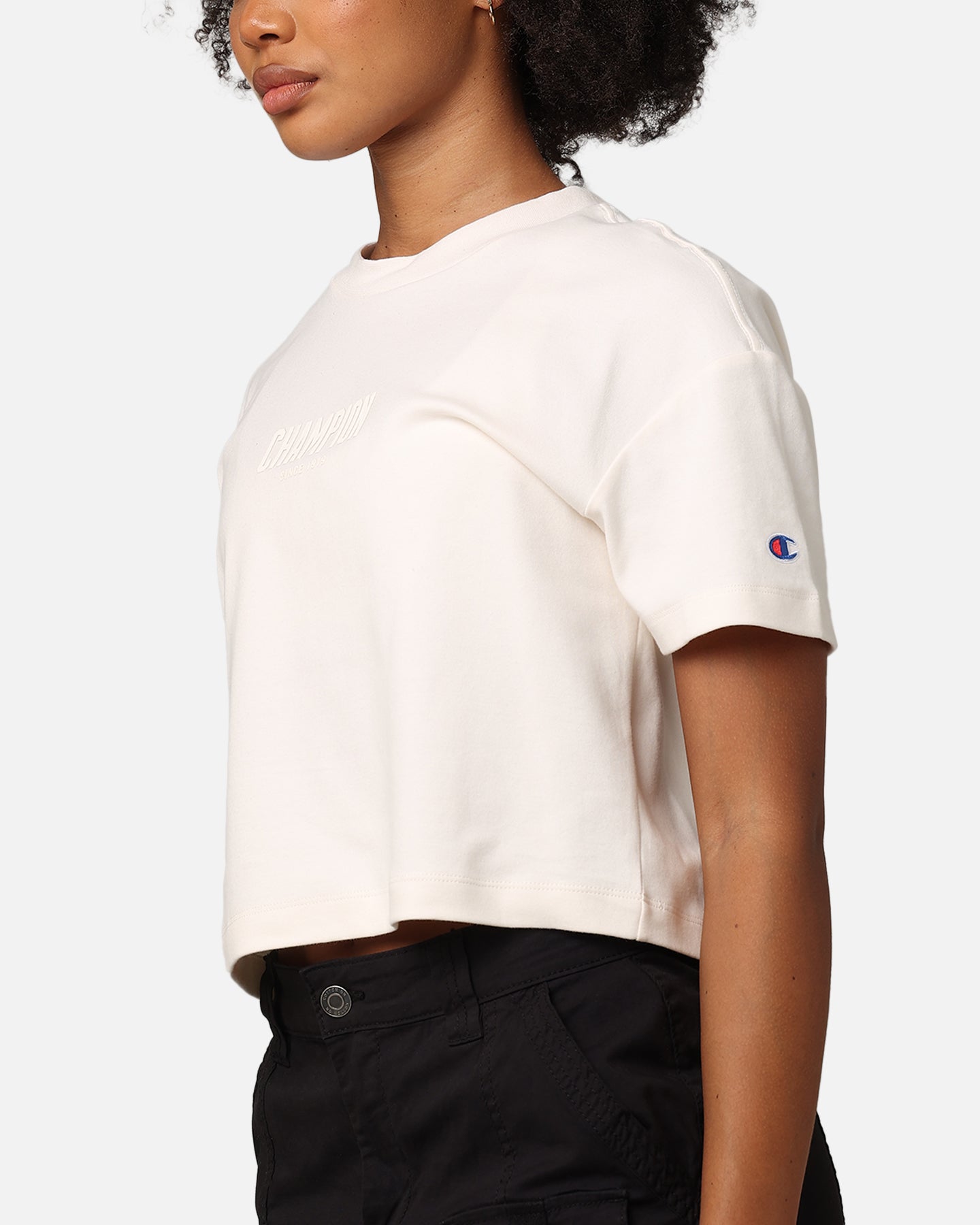 Champion Women's Rochester Base T-Shirt White Ferrari