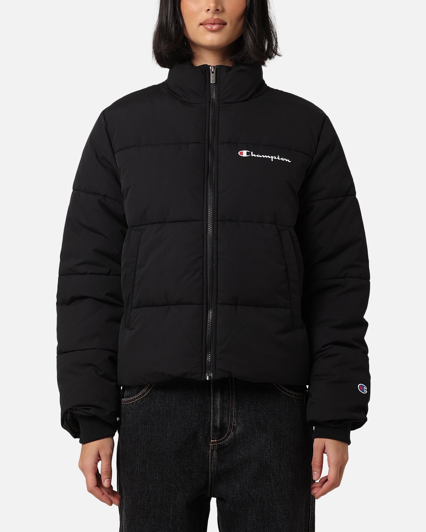 Champion feminin Rochester Puffer Jacheta Negru