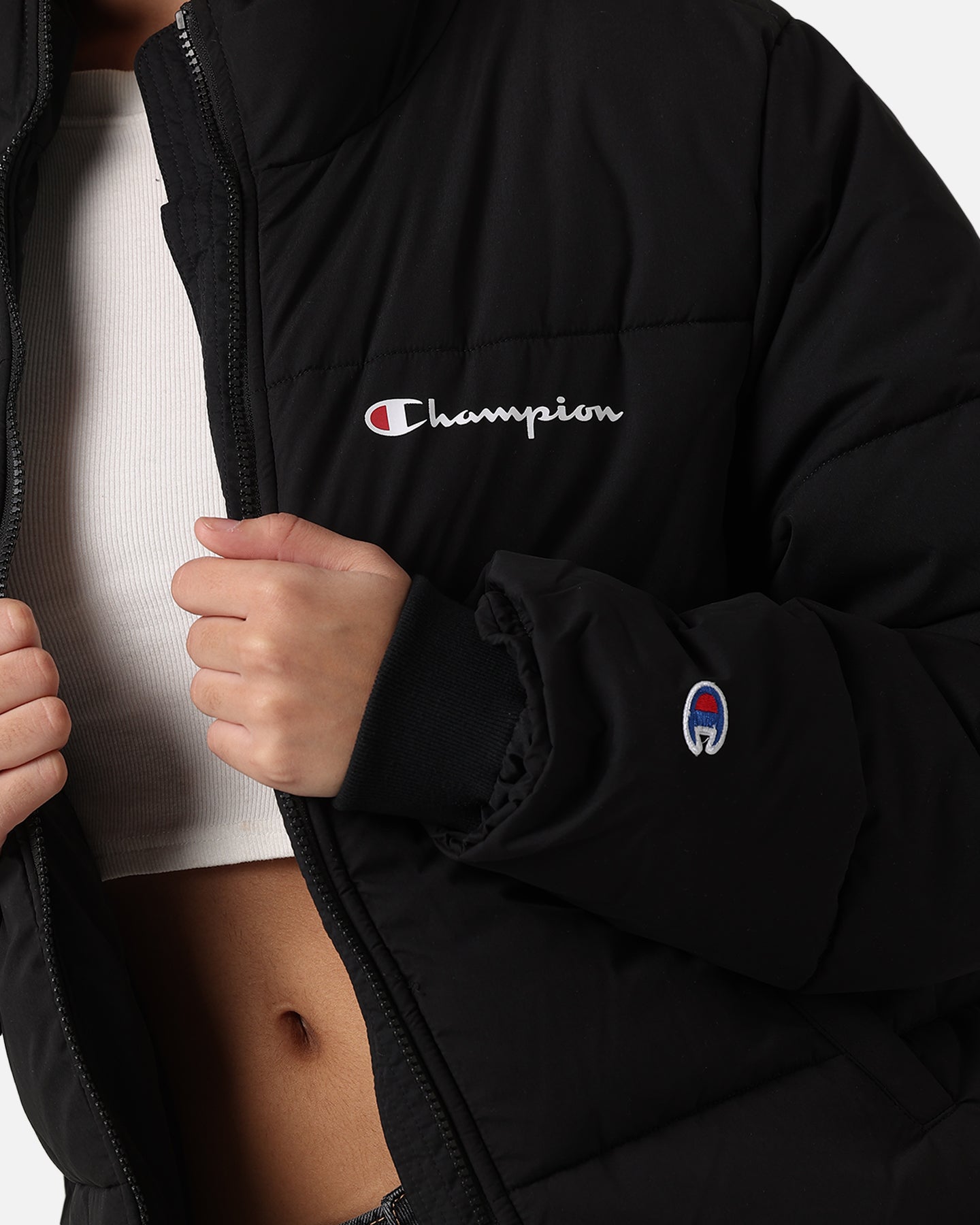 Champion feminin Rochester Puffer Jacheta Negru