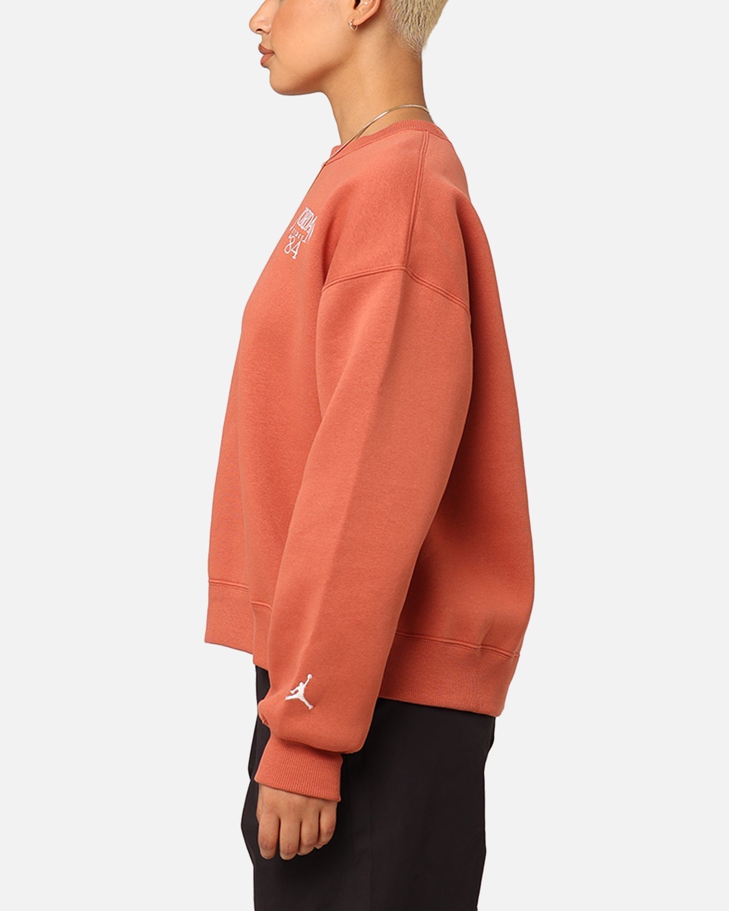 Iordania Femeilor din Brooklyn Fleece Crewneck Peach Dusty/Sail