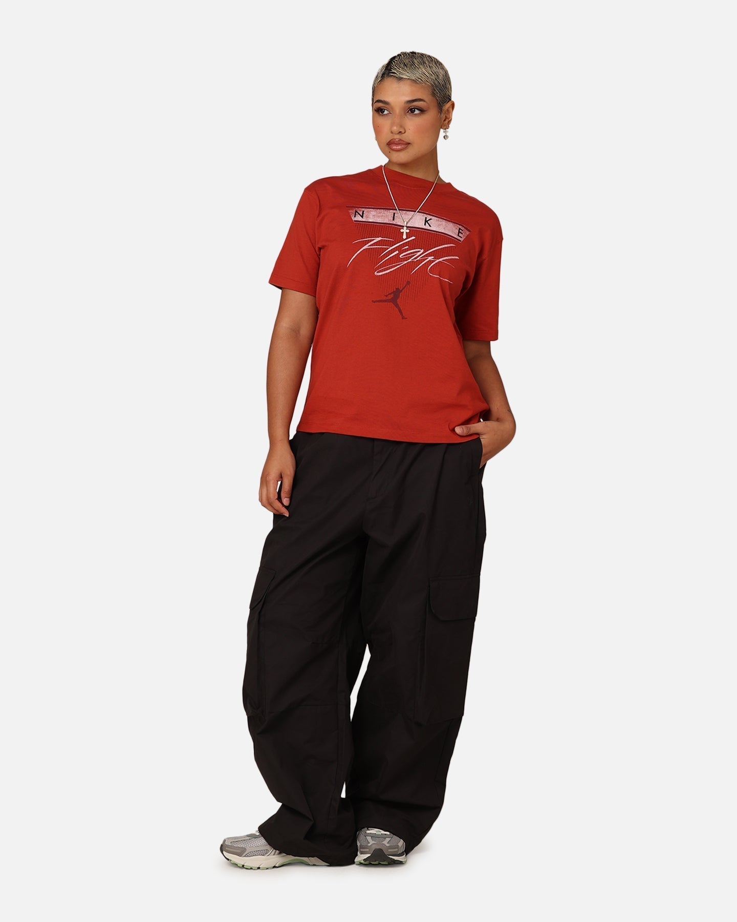 Jordan Women's Flight Heritage Graphic T-Shirt Dune Red/Dusty