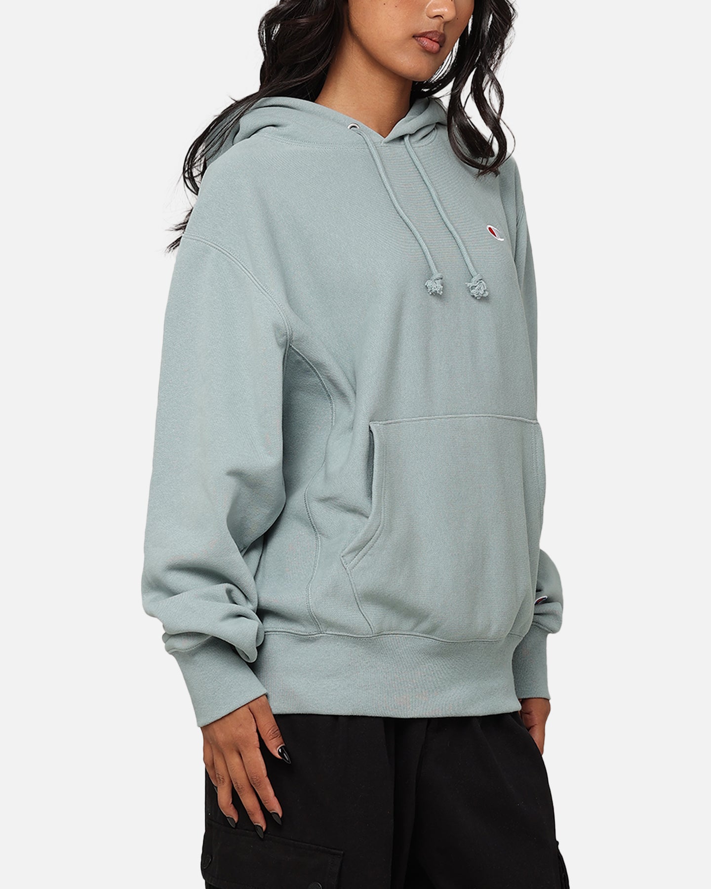 Champion Reverse Weave Terry Hoodie Sage Shimmer Green