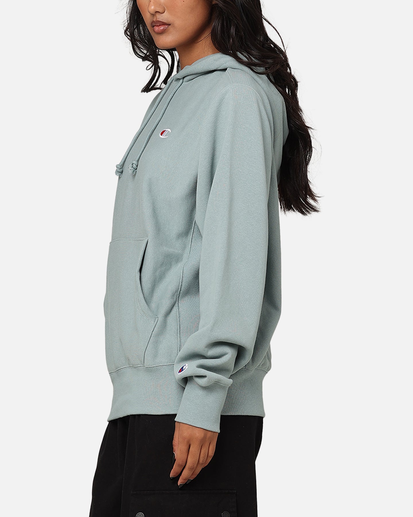 Champion Reverse Weave Terry Hoodie Sage Shimmer Green