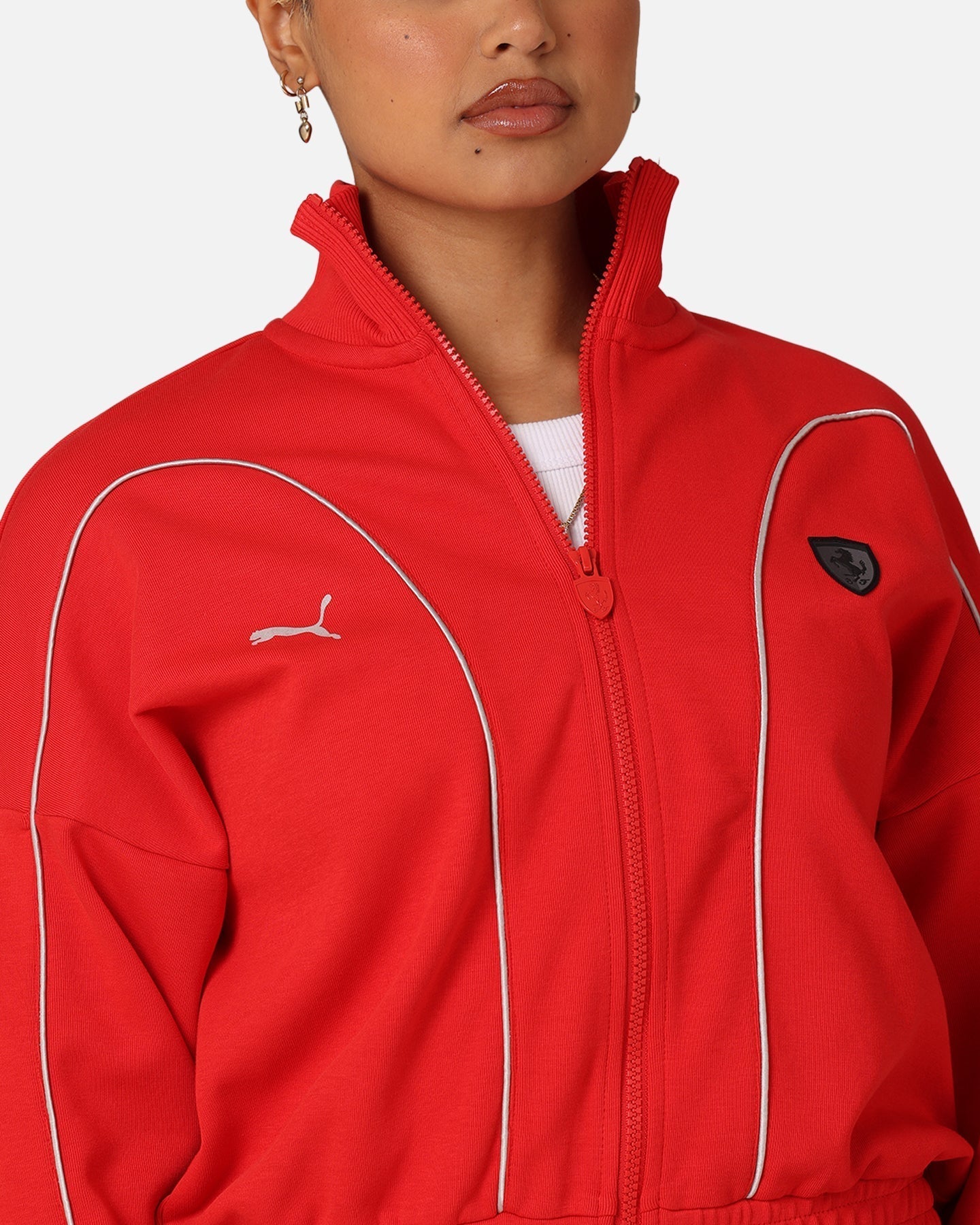 Puma X Scuderia Ferrari Women's Ferrari Style Crewneck Rosso Corsa