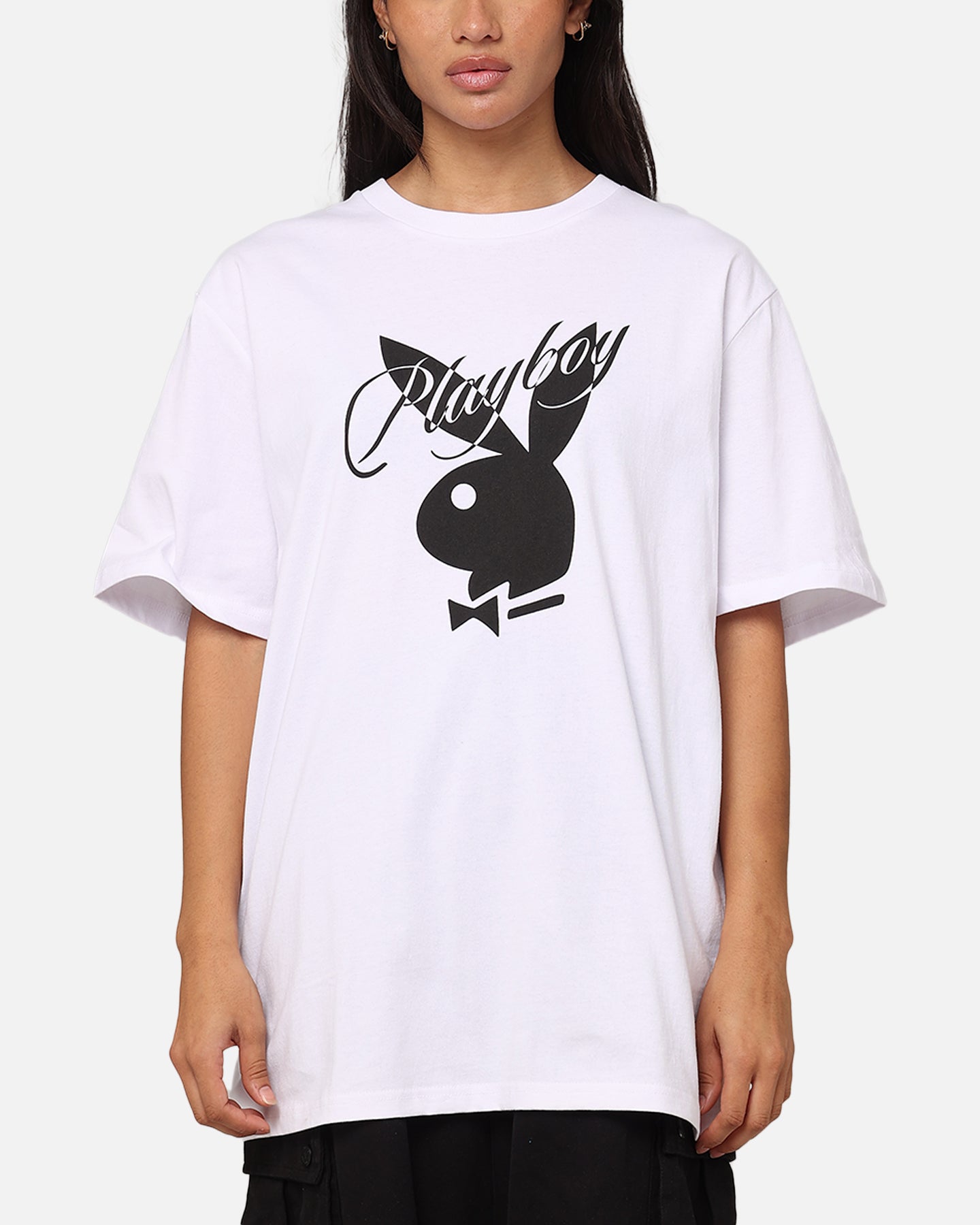 Playboy Playboy Bunny Script T-shirt bianco