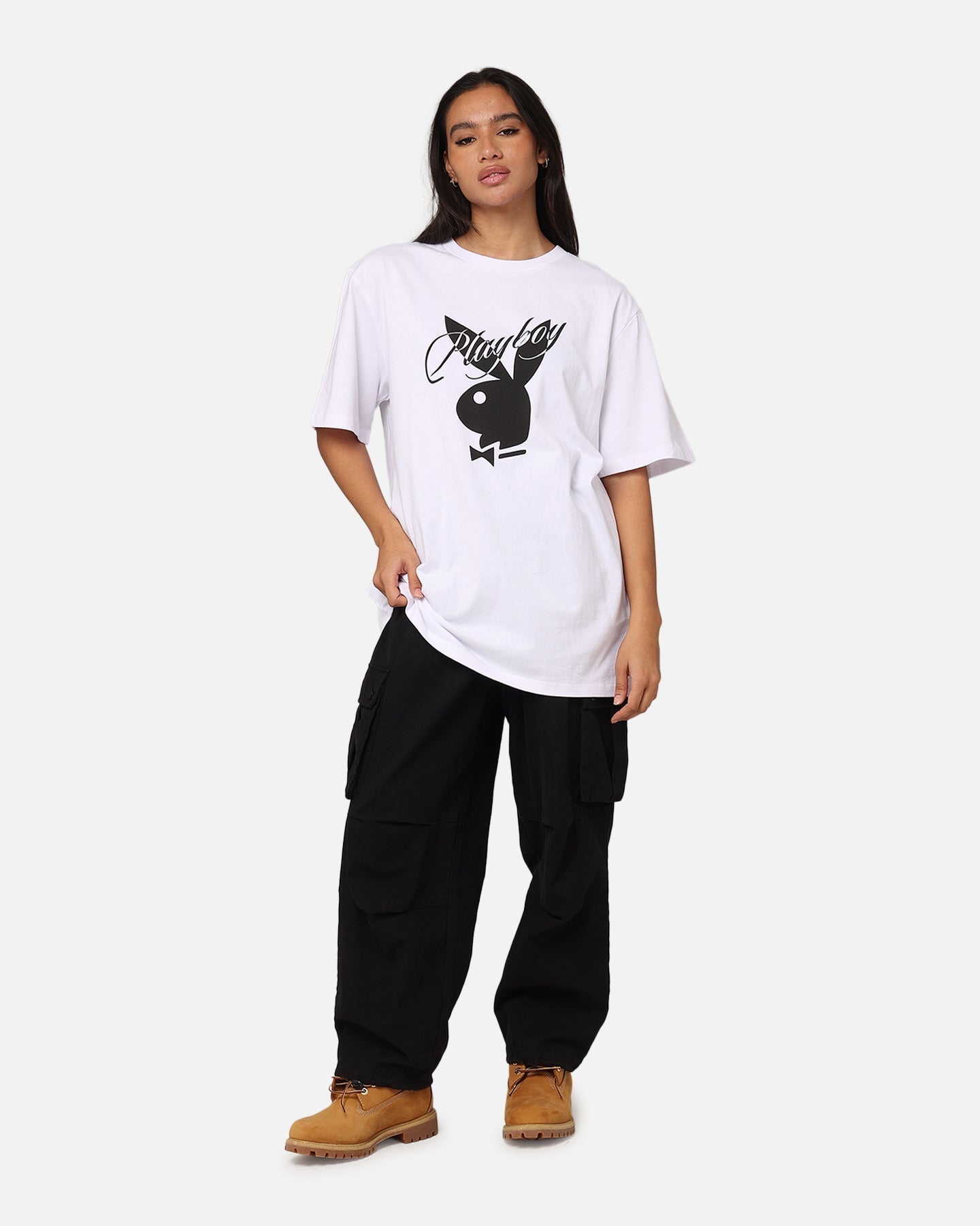 Playboy Playboy Bunny Drehbuch T-Shirt Weiß