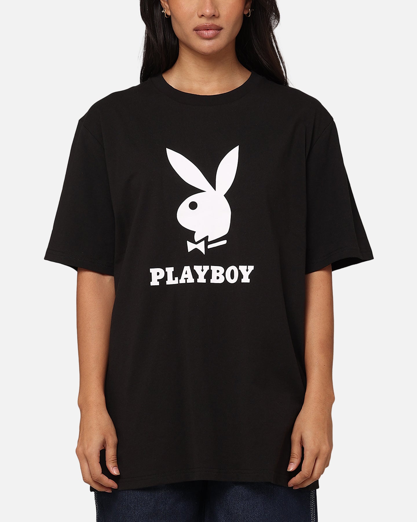 T-shirt di blocco Playboy Playboy Black