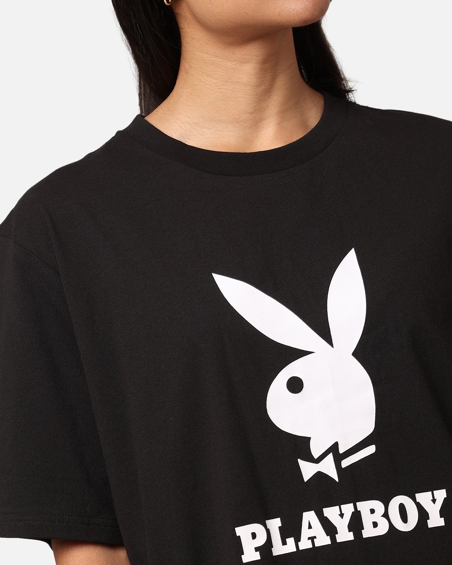 T-shirt di blocco Playboy Playboy Black