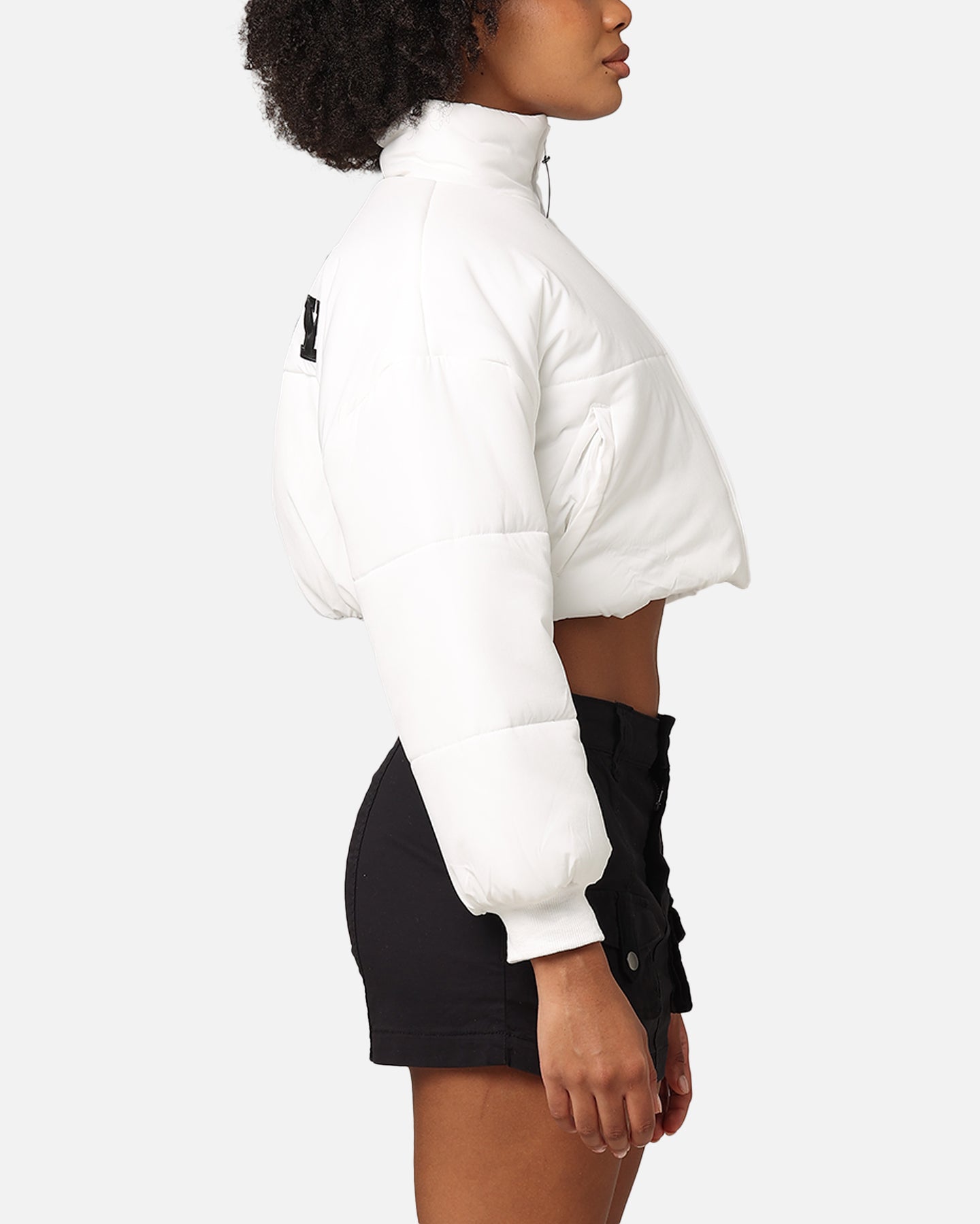 Playboy Bunny O Croped Puffer Jacket White