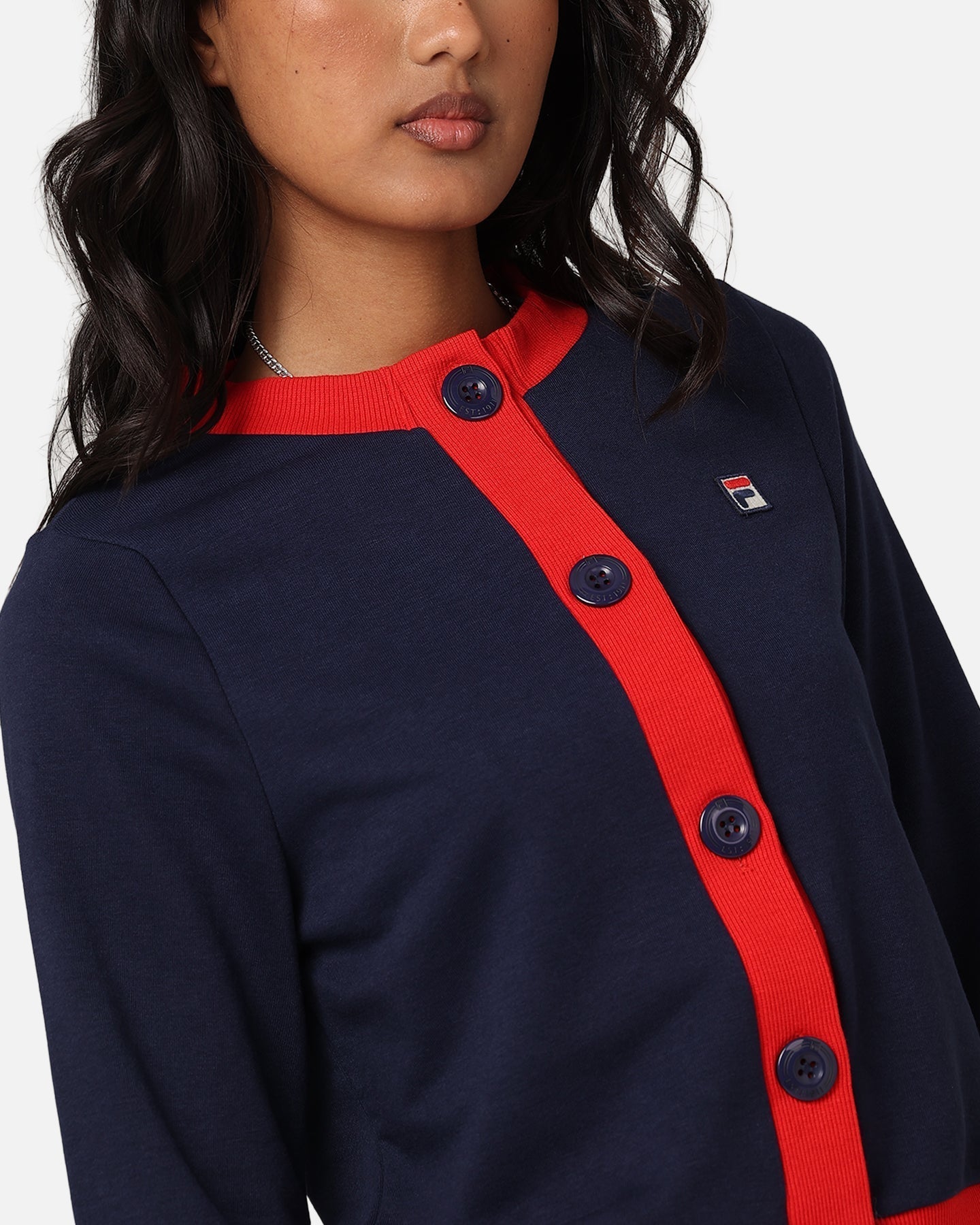 Fila Women's Dellia Crade Fleece Cardigan Fila Navy / Fila