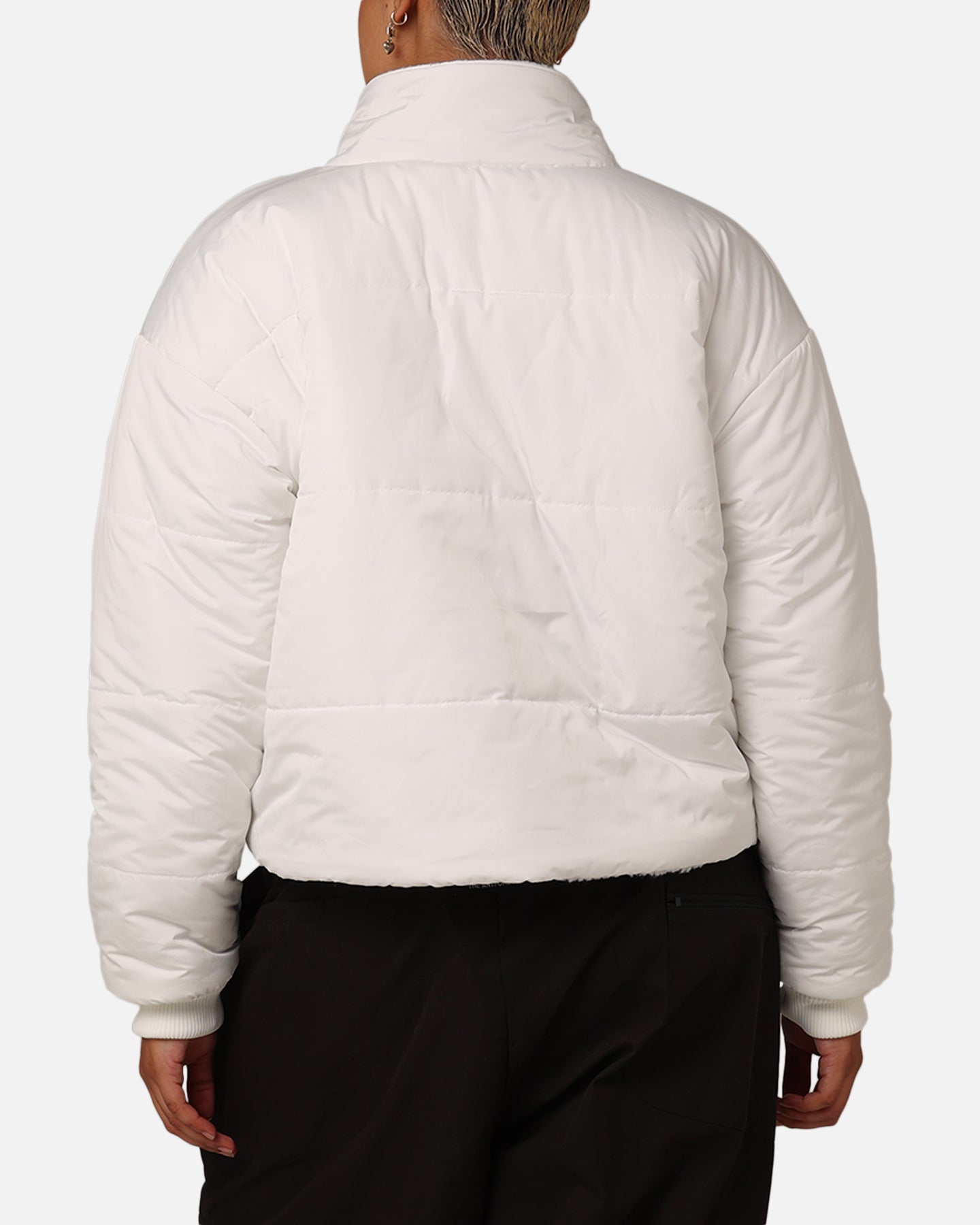 StÃ¼ssy Women's Graffiti Cropped Puffer Jacket White