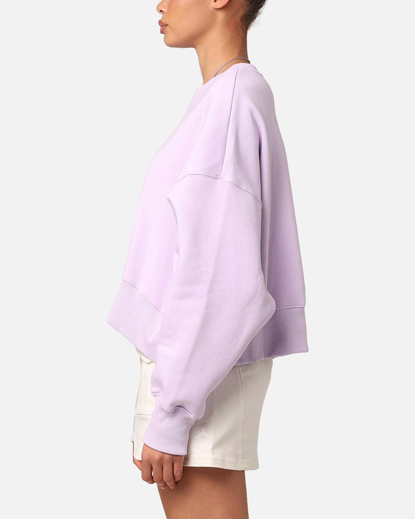 Nike kvinners sportsklær Pheonix Fleece Overdimensjonert crewneck Violet Mist/Sail