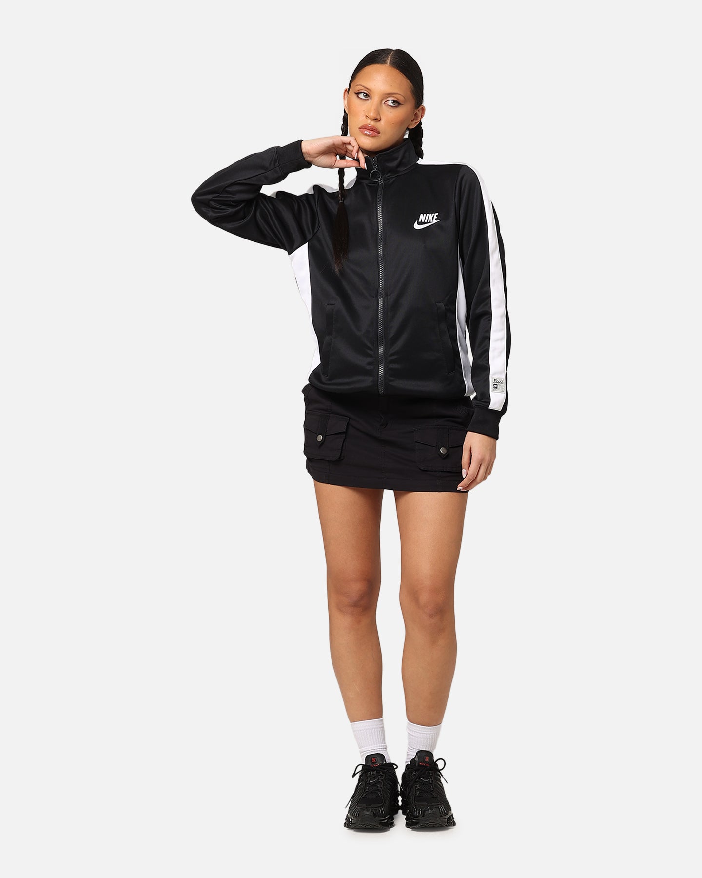 Nike dames sportkleding jas zwart/wit/wit/wit